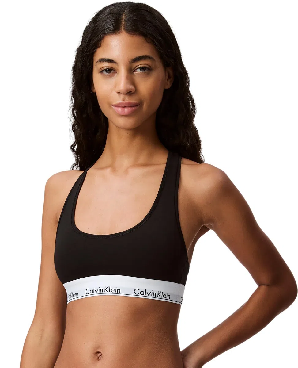 Calvin Klein Bralette Sfoderata, Mauve Mist, L Donna