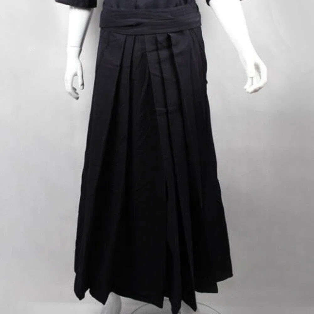 Kendo Hakama Pants Unisex Black Giapponese Trad -Marziale Abbigliamento Sportivo Abbigliamento Sportivo Aikido Hapkido Hakama Uniforme per Uomini Donne