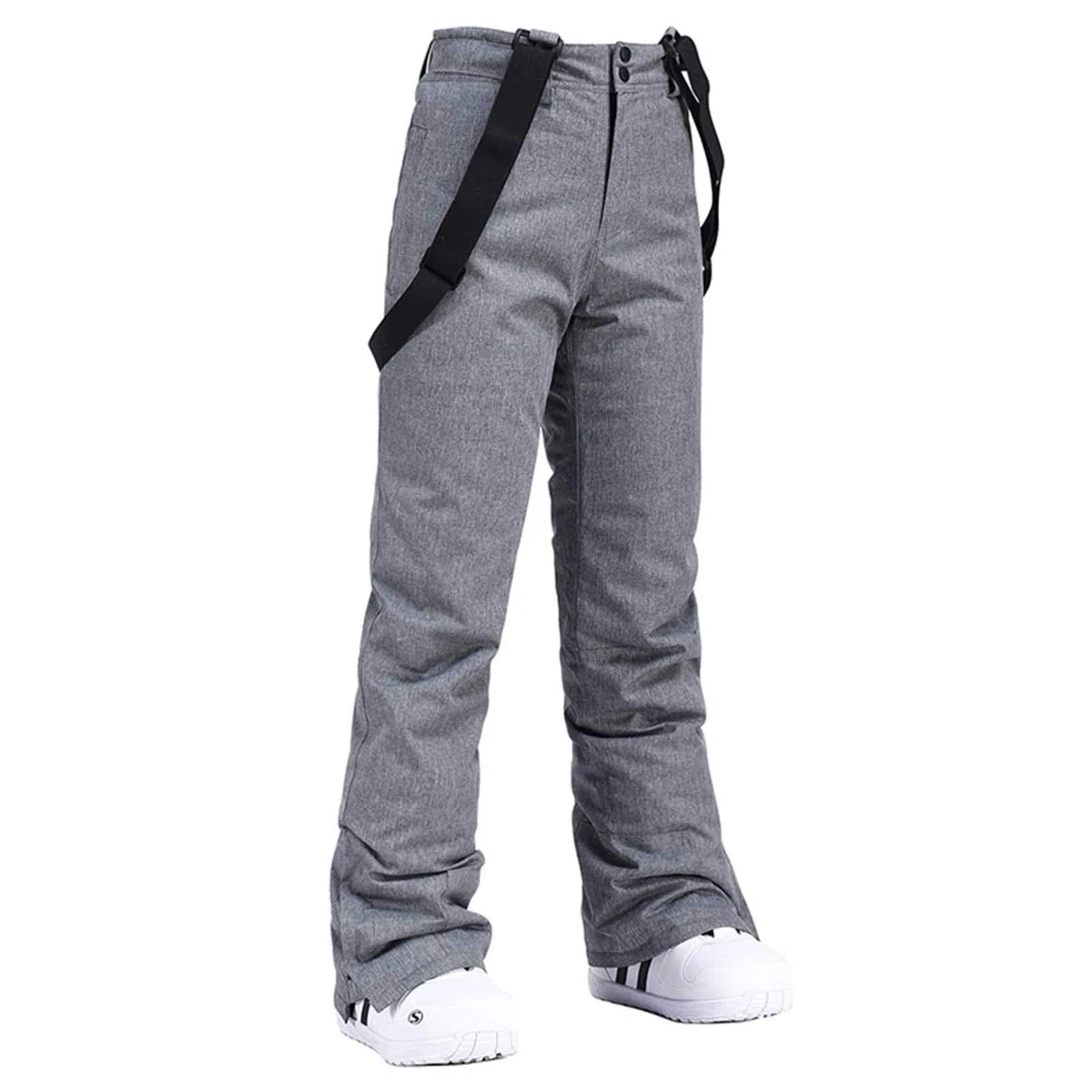 IQYU Pantaloni da sci da donna con bretelle – Pantaloni da neve da donna, impermeabili, caldi, invernali, termici, per attività all'aria aperta, da uomo, caldi, in softshell, antivento, da snowboard,