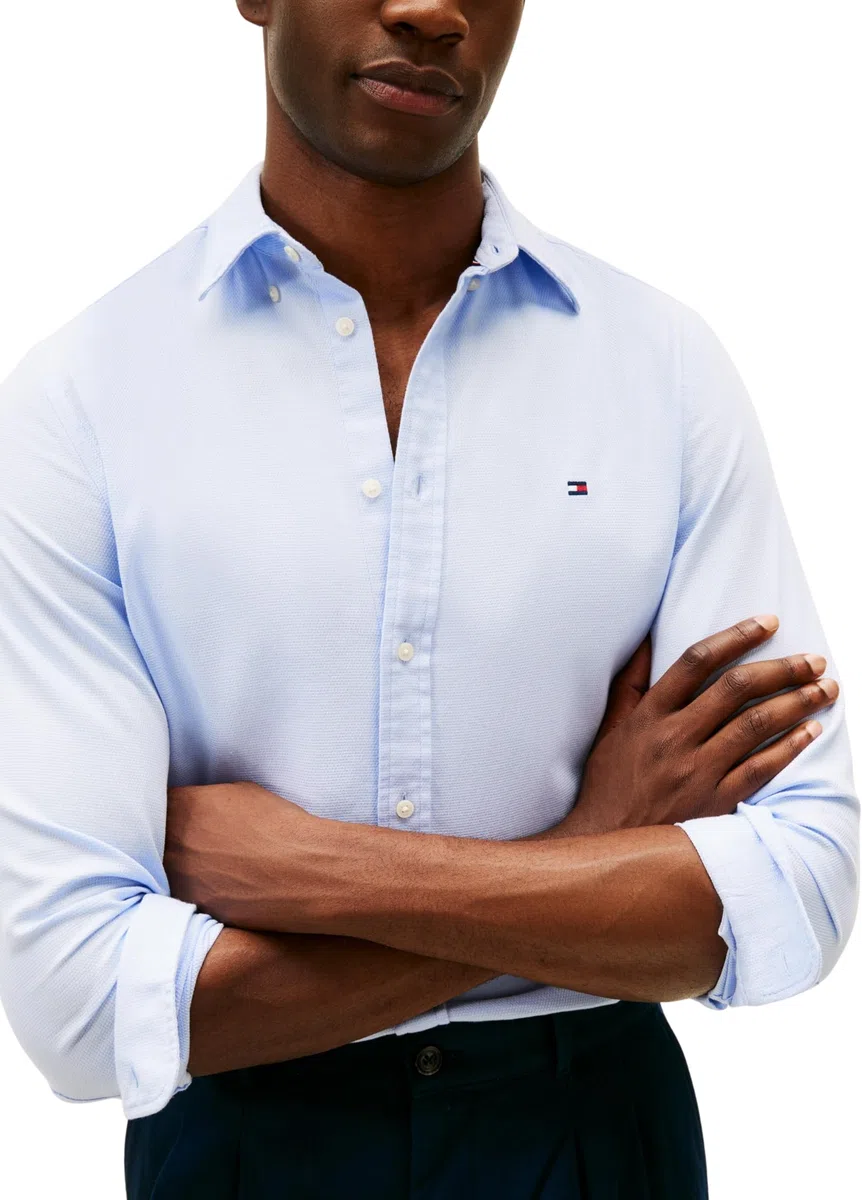 Tommy Hilfiger Camicia L/S Unisex-Adulto