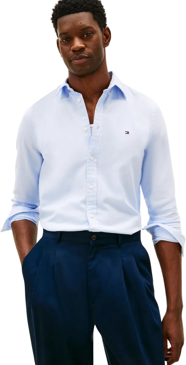 Tommy Hilfiger Camicia L/S Unisex-Adulto