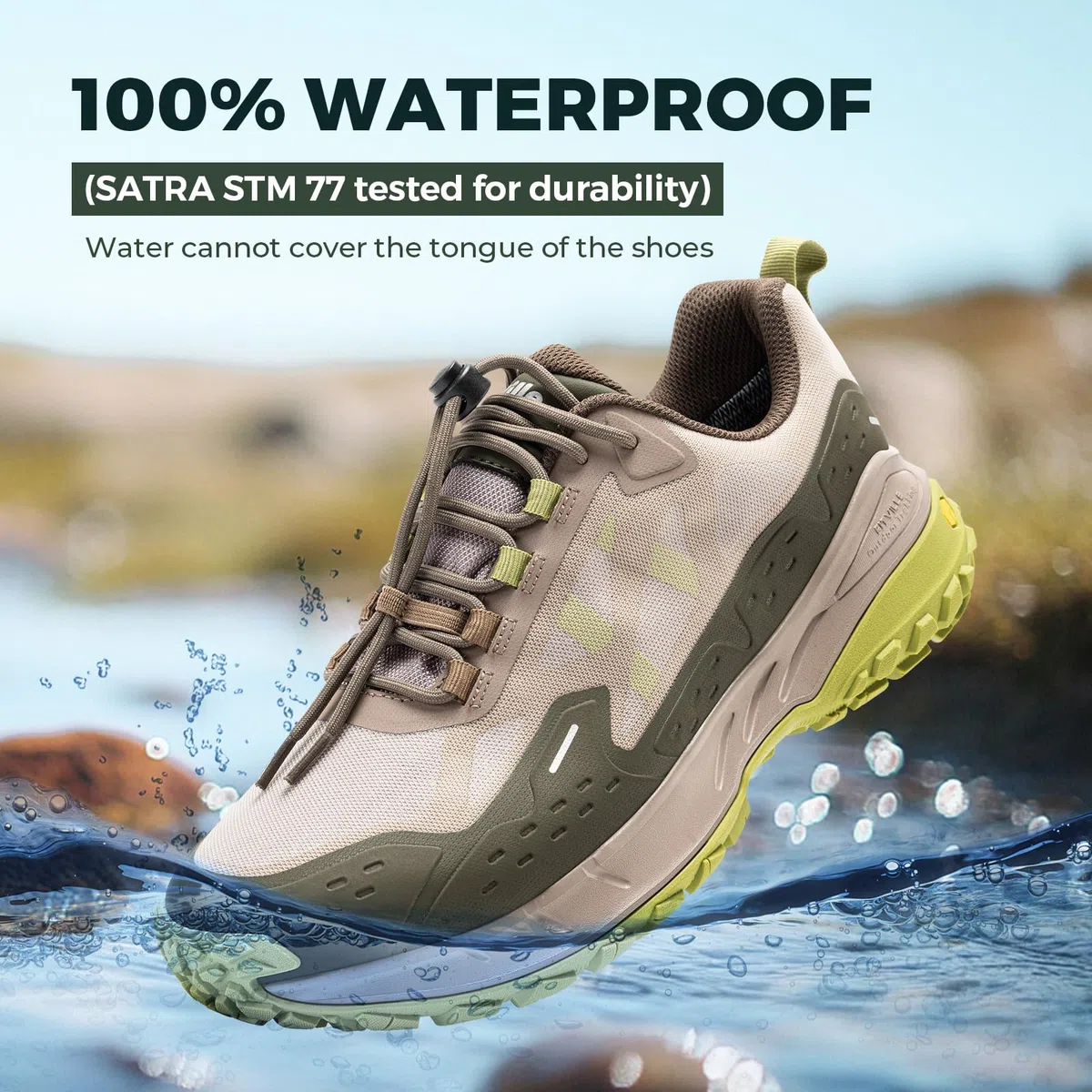 FitVille Scarpe da Escursionismo Uomo Extra Larghe Impermeabili e Antiscivolo Sneakers da Trekking Scarpe Sportive per Camminare e Outdoor