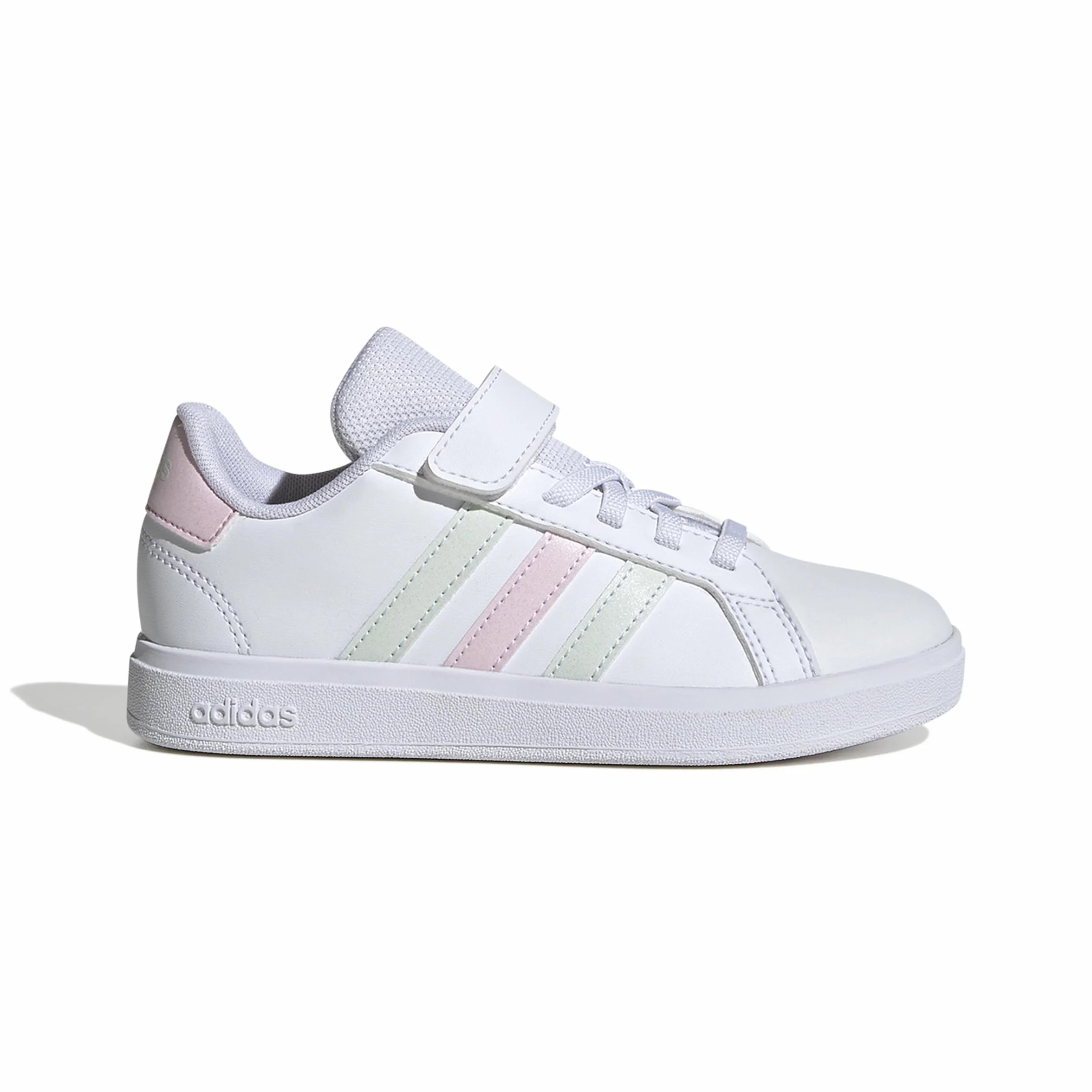 Adidas Unisex - Bambini Grand Court 2.0 Shoes Children, Ftwr White/Crystal Jade/Clear Pink, 28 EU