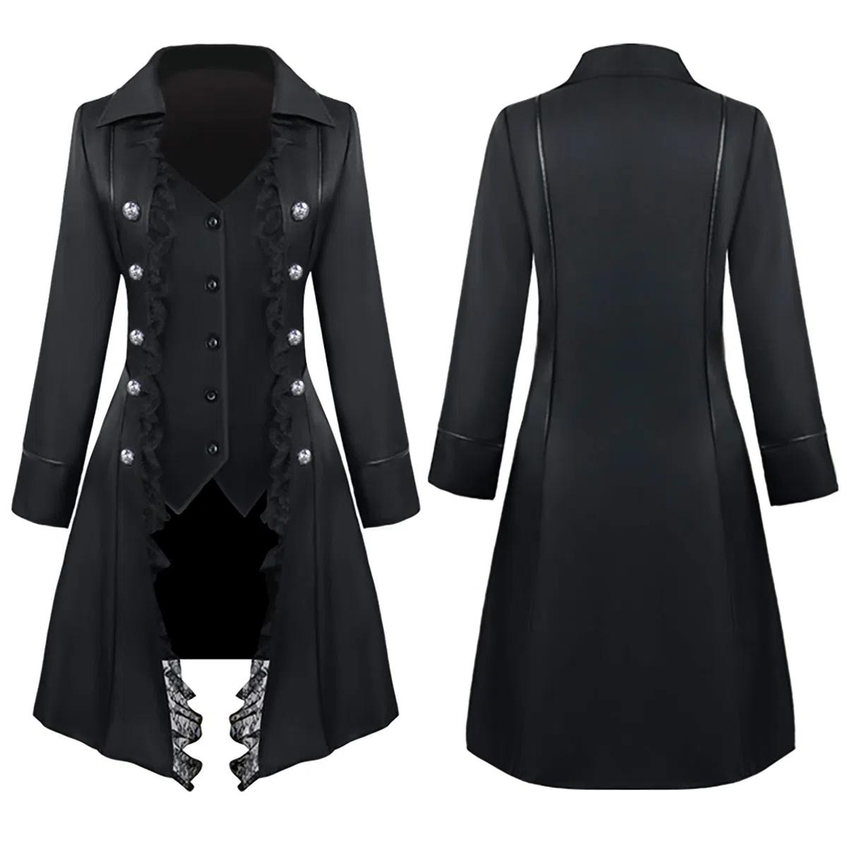 Feynman Giacca Steampunk, cappotto gotico con pizzo, barocco, vittoriano, tripetto, vintage, medievale, giacca, uniforme