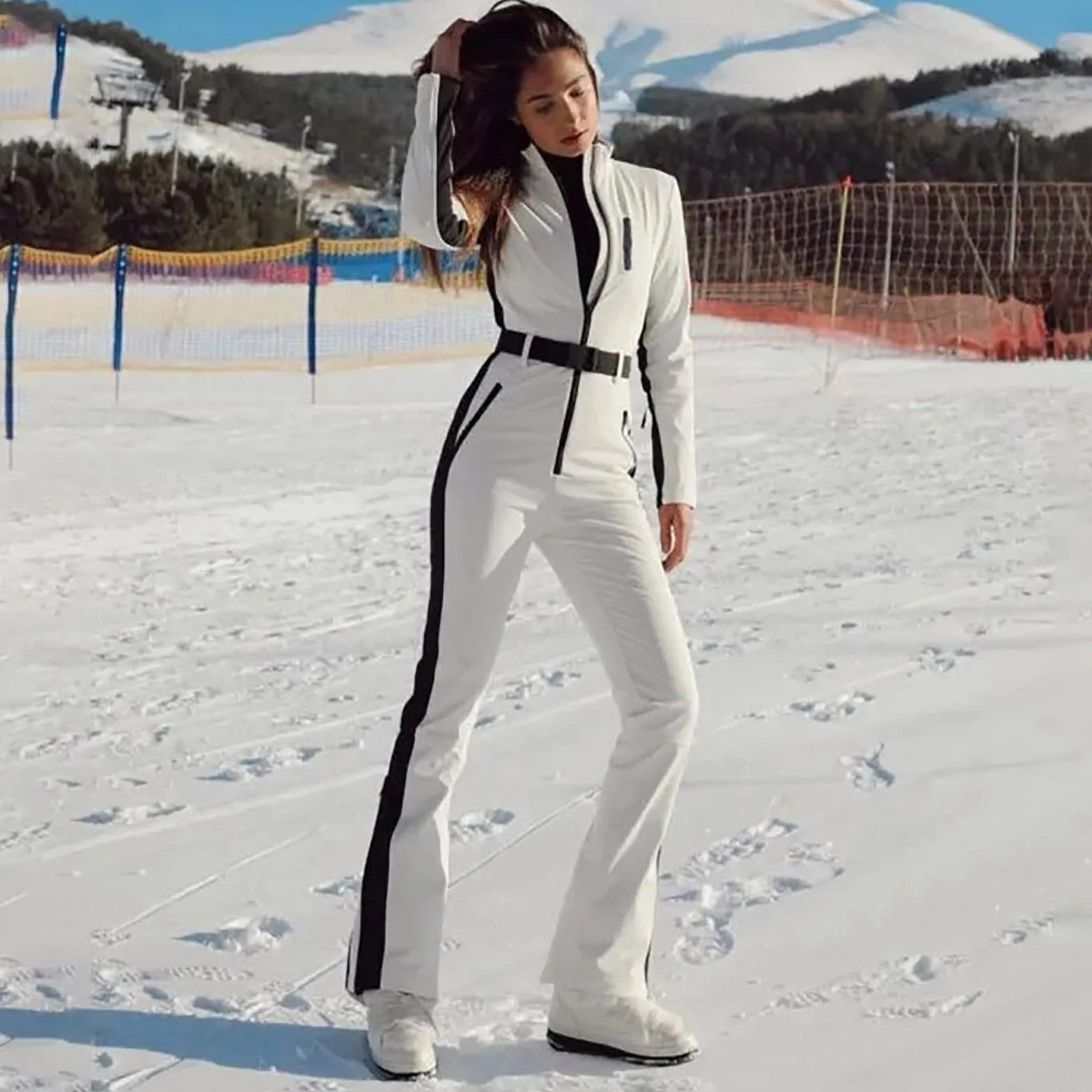 Completi Donna Sci Completi da Sci Sportivi Completo Snow Calda Tuta Snowboard Impermeabile Completo Intera da Neve Elegante Tuta Neve con Zip a Maniche Lunghe Tute Doposci Casual Termico