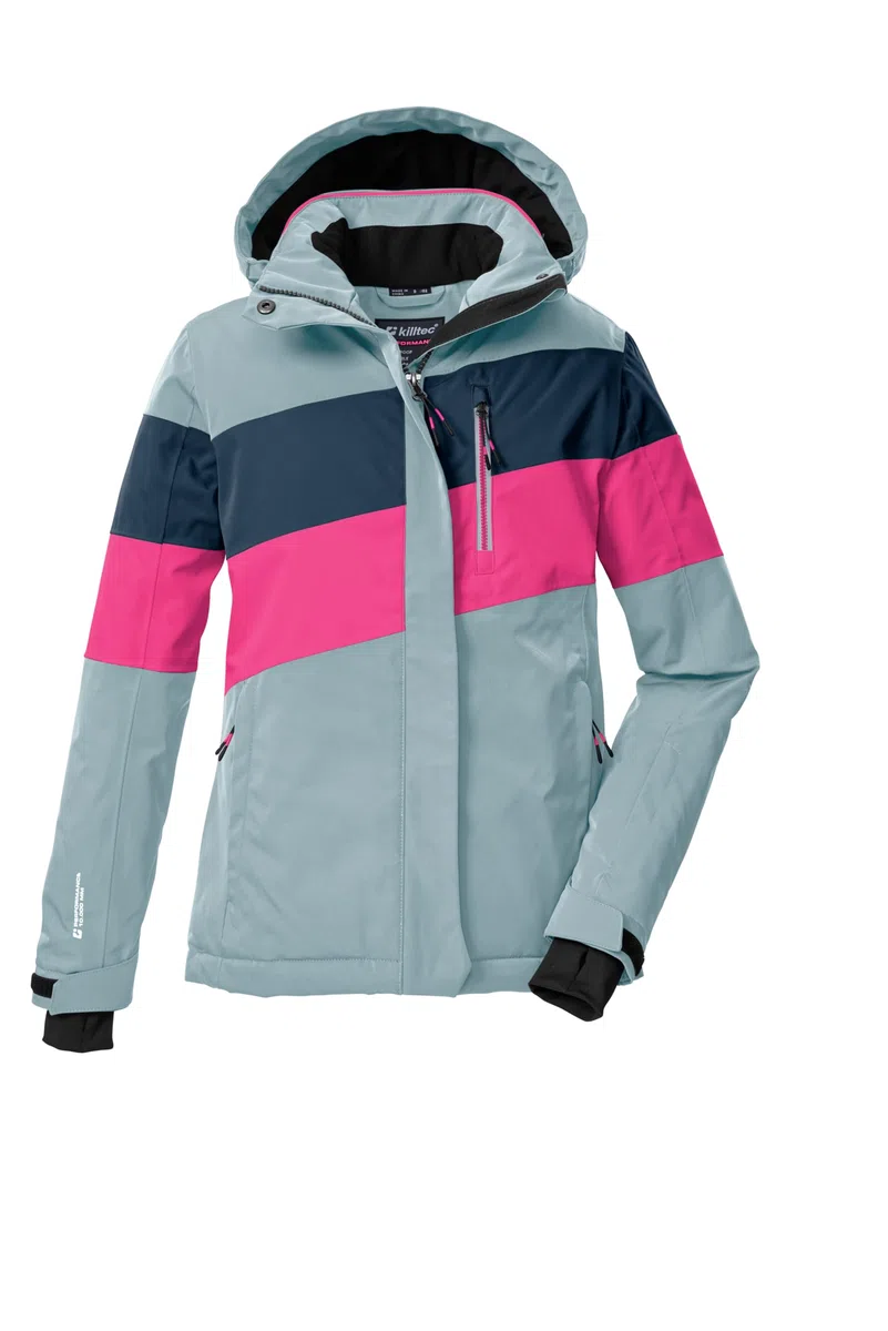 Killtec Ksw 197 Grls Ski Jckt Giacca da sci/giacca funzionale con cappuccio e paraneve Bambine e ragazze