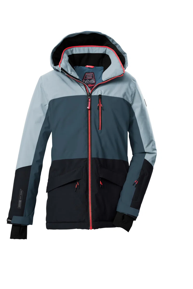 Killtec Ksw 208 Grls Ski Jckt Giacca da sci/giacca funzionale con cappuccio e paraneve Bambine e ragazze
