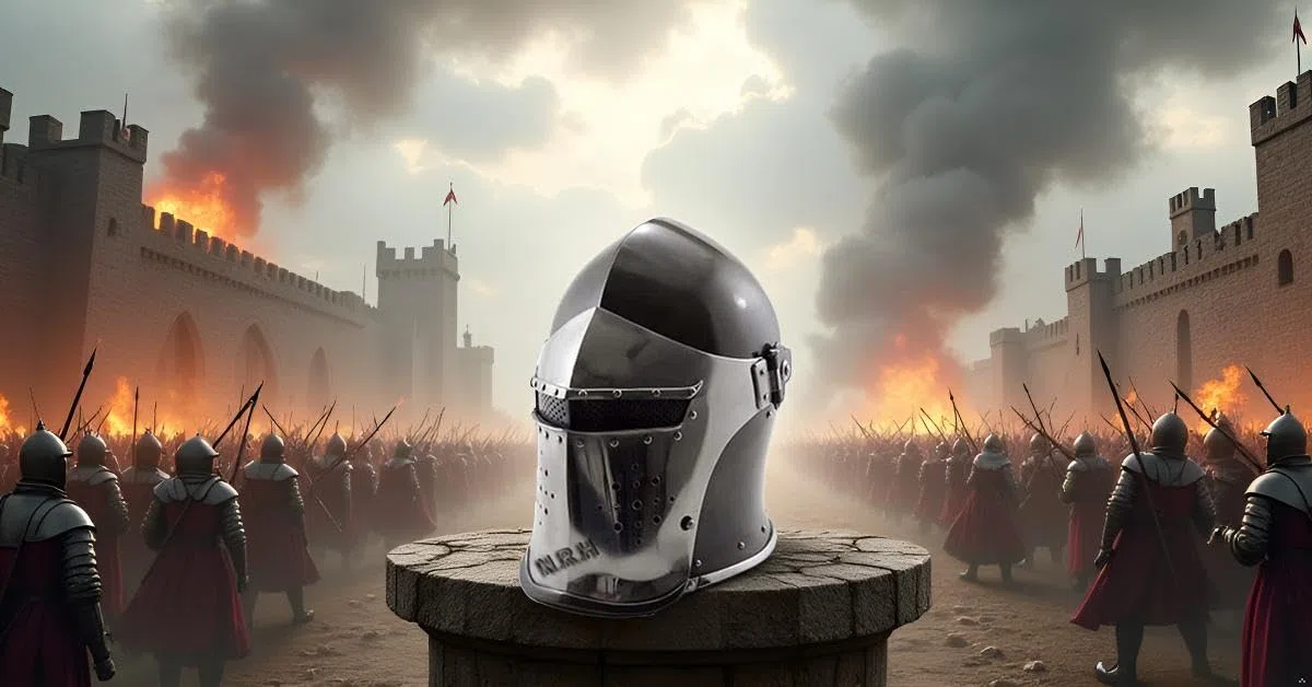 Casco medievale Barbuta Viking Battle Knight | Casco romano con visiera nera, elmo Chevalier Armatura SCA LARP Replica Costume di Halloween con fodera interna