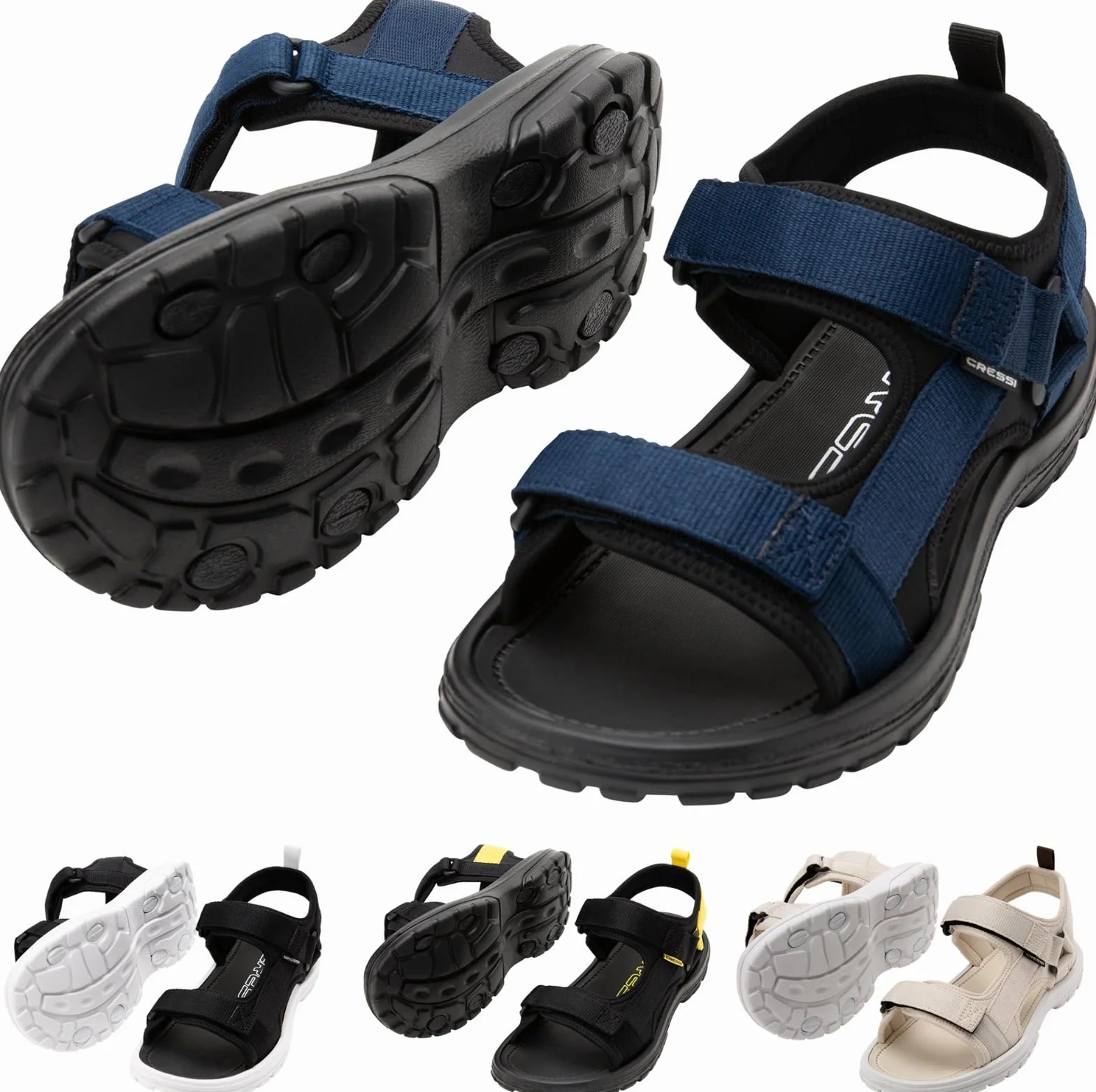 CRESSI Pete Sandal Sandalo Unisex per Spiaggia Comfort Praticità Ambienti Acquatici