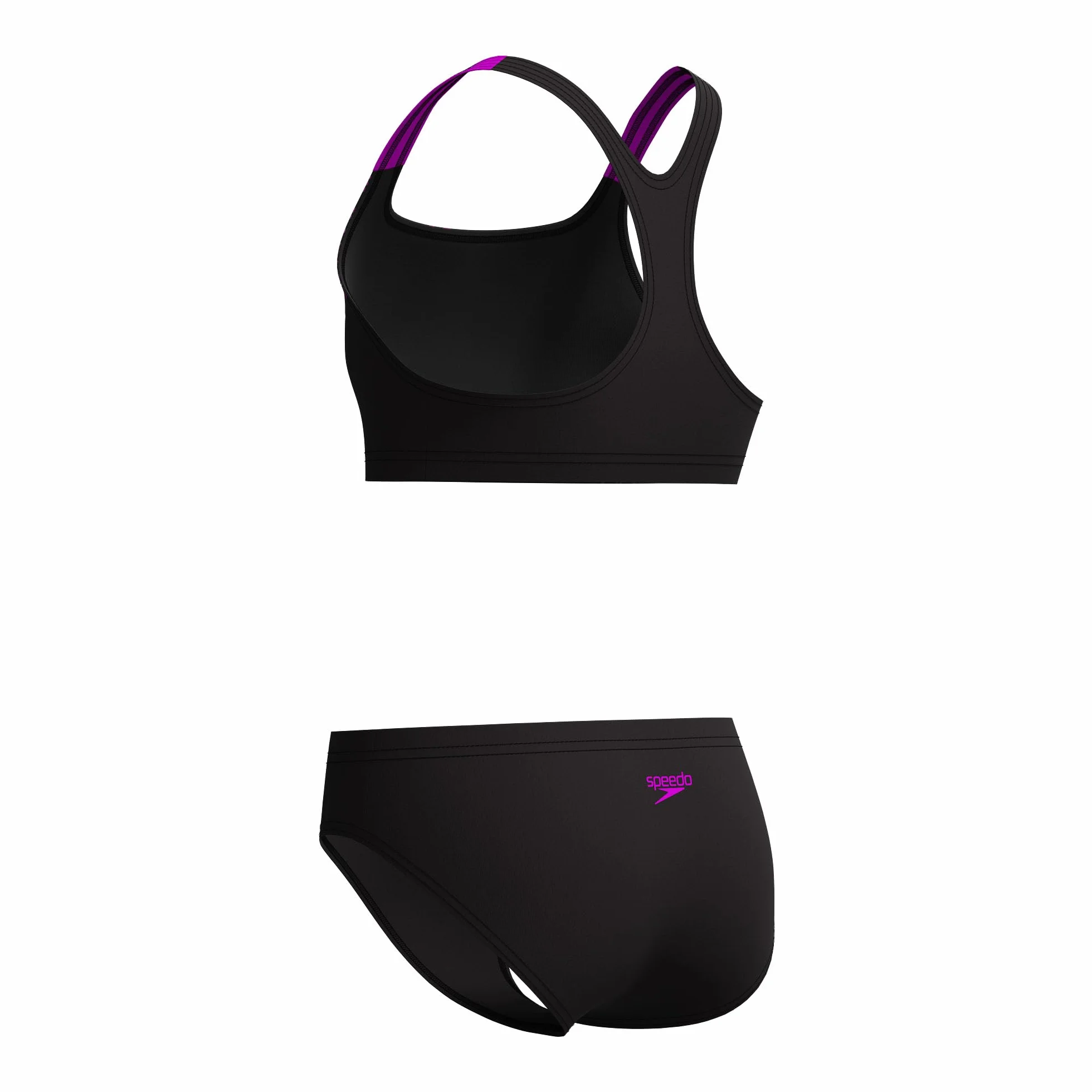 Speedo Costume da bagno da bambina con logo Medley, 2 pezzi