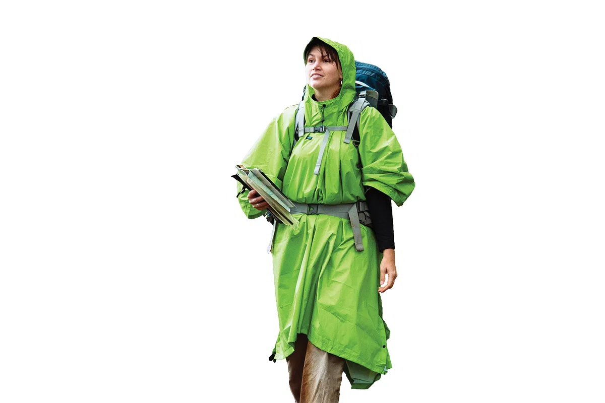 Sea to Summit - Nylon Tarp Poncho - Lightweight & Waterproof Rain Gear - with Hood - Fits A Large Backpack - Converts Into 2-Person Tarp Shelter - for Backpacking - 400g