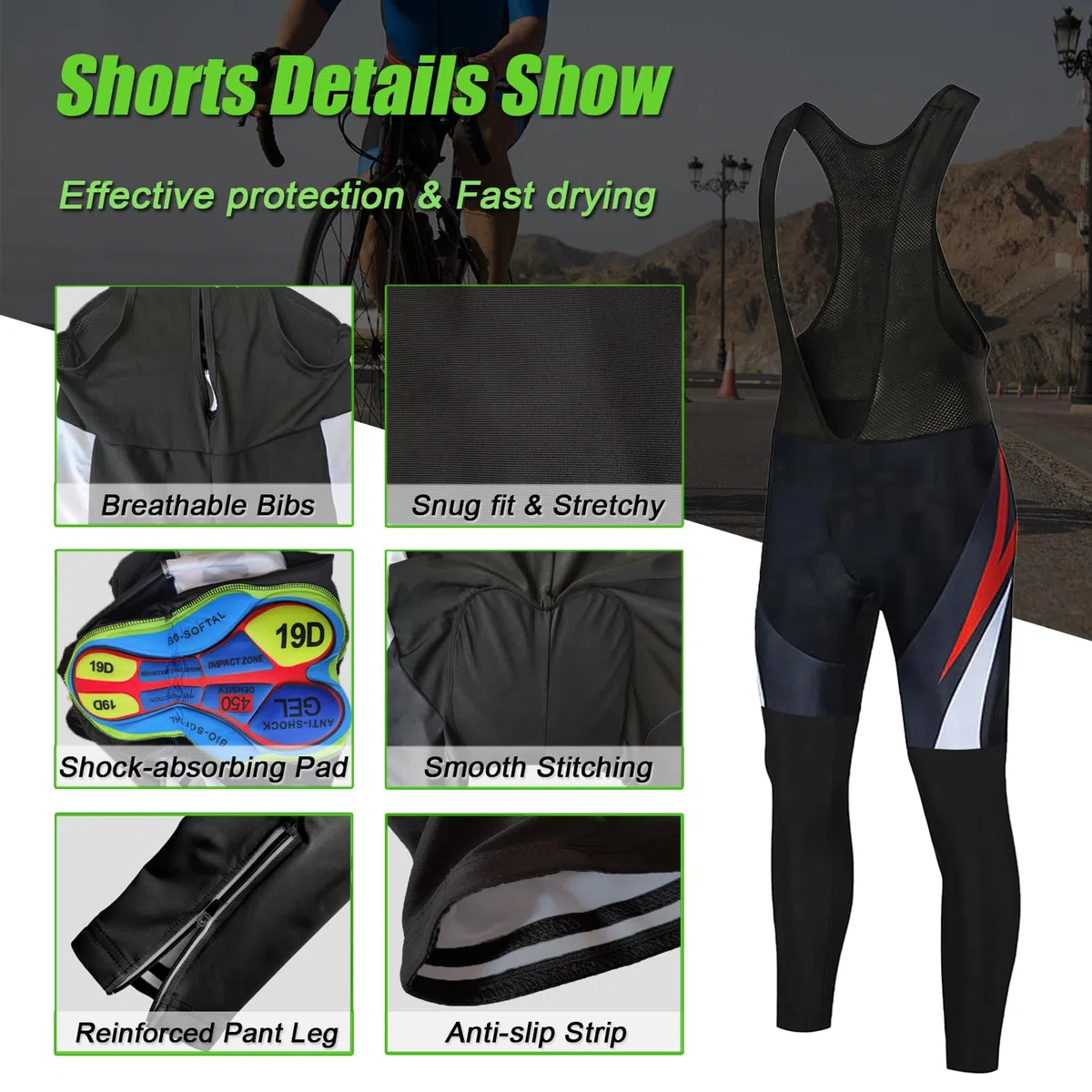 Completo Ciclismo Donna Abbigliamento Bici MTB,Maglia Ciclista Maglietta Ciclo Maniche Lunghe Giacca e Salopette Pantaloni con 19D Gel Imbottiti,Completi Tuta da Bicicletta Jerseys Rapida Traspirante