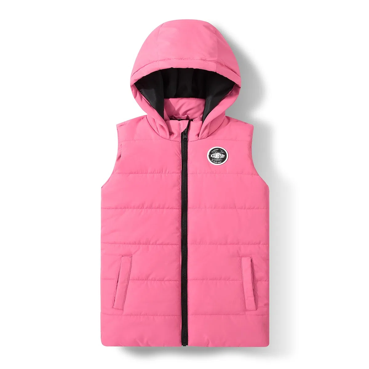 JOYSON Gilet imbottito per bambini, senza maniche, trapuntato, con cappuccio, età 5-14 anni