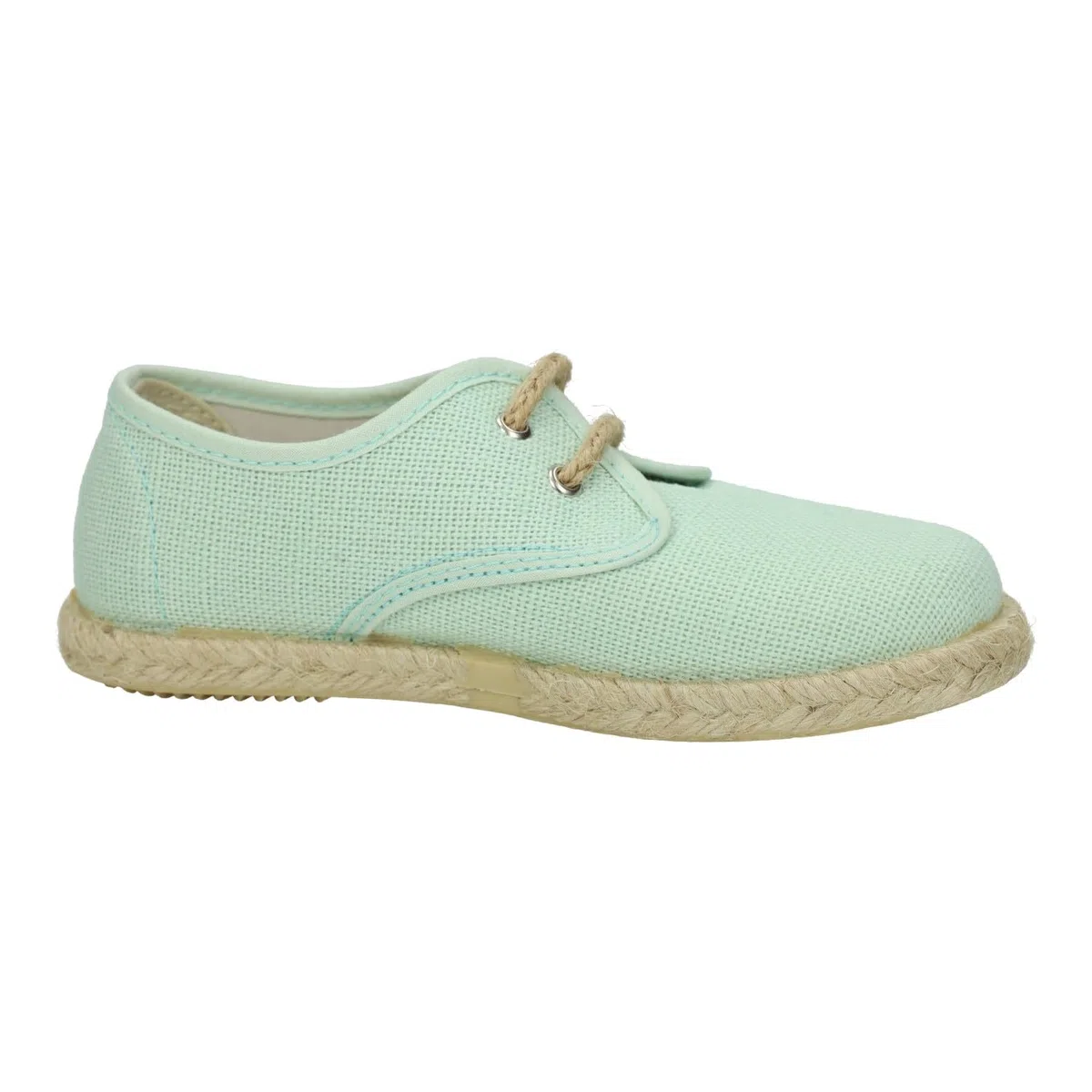 Scarpe in Tela per Bambino Espadrillas Salvia Suola in Sparto e Soletta in Pelle MADE IN SPAIN 267/L
