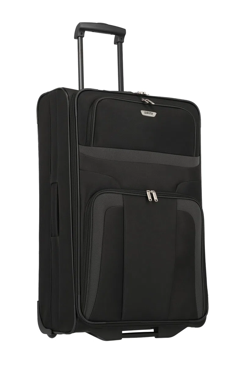 paklite Valigia da viaggio con 2 ruote, grande valigia con rotelle, ORLANDO, trolley classico in softshell dal design senza tempo, 73 cm, 80 L