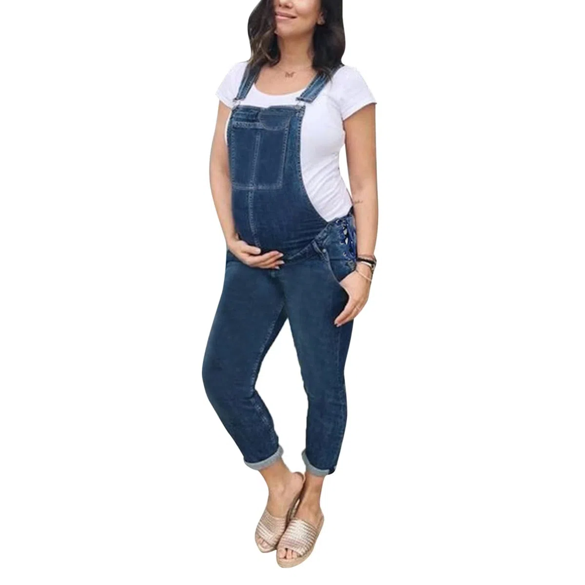 Salopette Premaman in Denim Salopette Premaman Gravidanza in Denim Salopette Moda Gravidanza