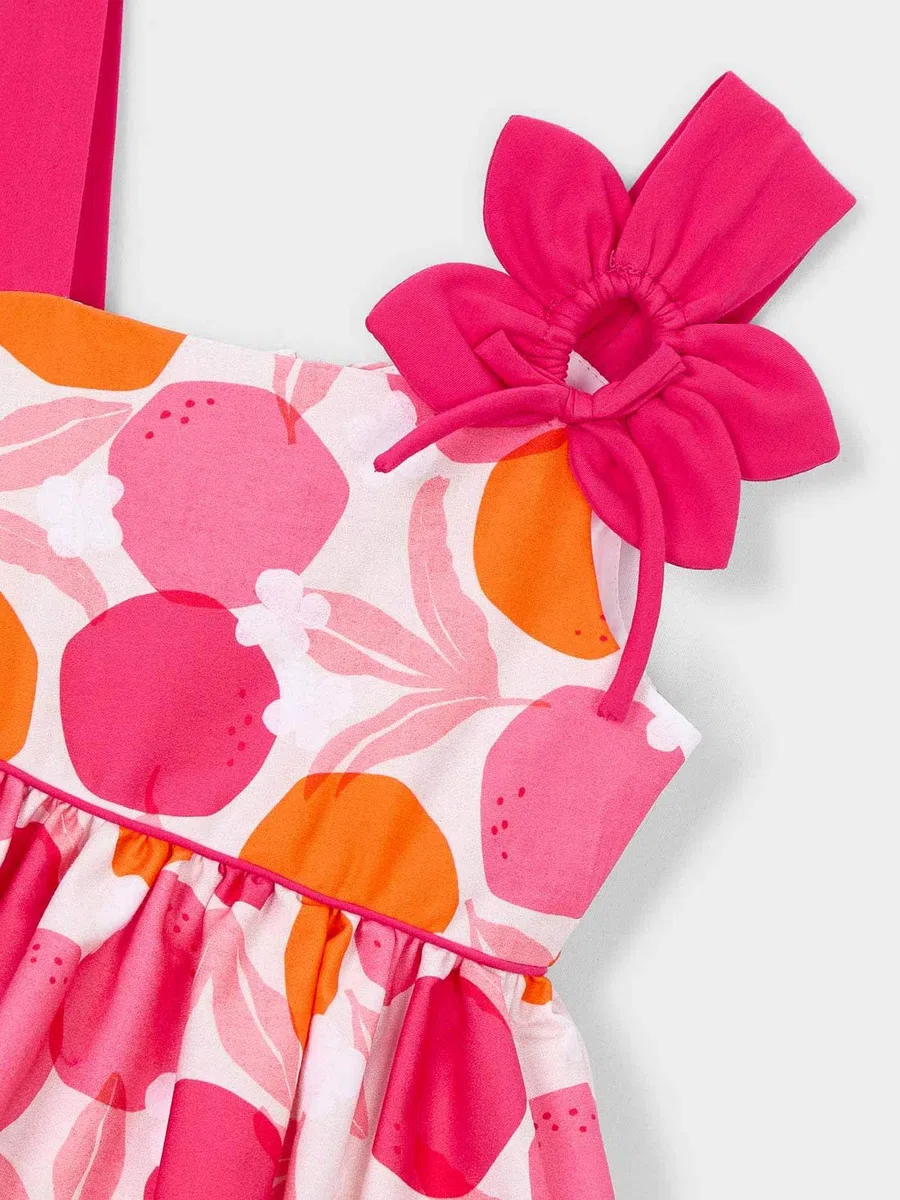 Mayoral Vestito Asimmetrico Fiore per Bambine e Ragazze Clavel
