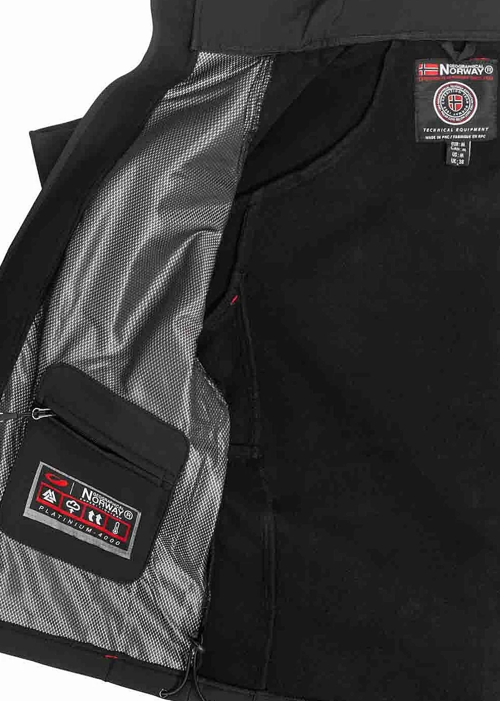 Geographical Norway Techno Men - Giacca Cappuccio Softshell Impermeabile Uomo - Giacca Vento Tattica Da Esterno - Escursionismo Sci Autunno Inverno Primavera