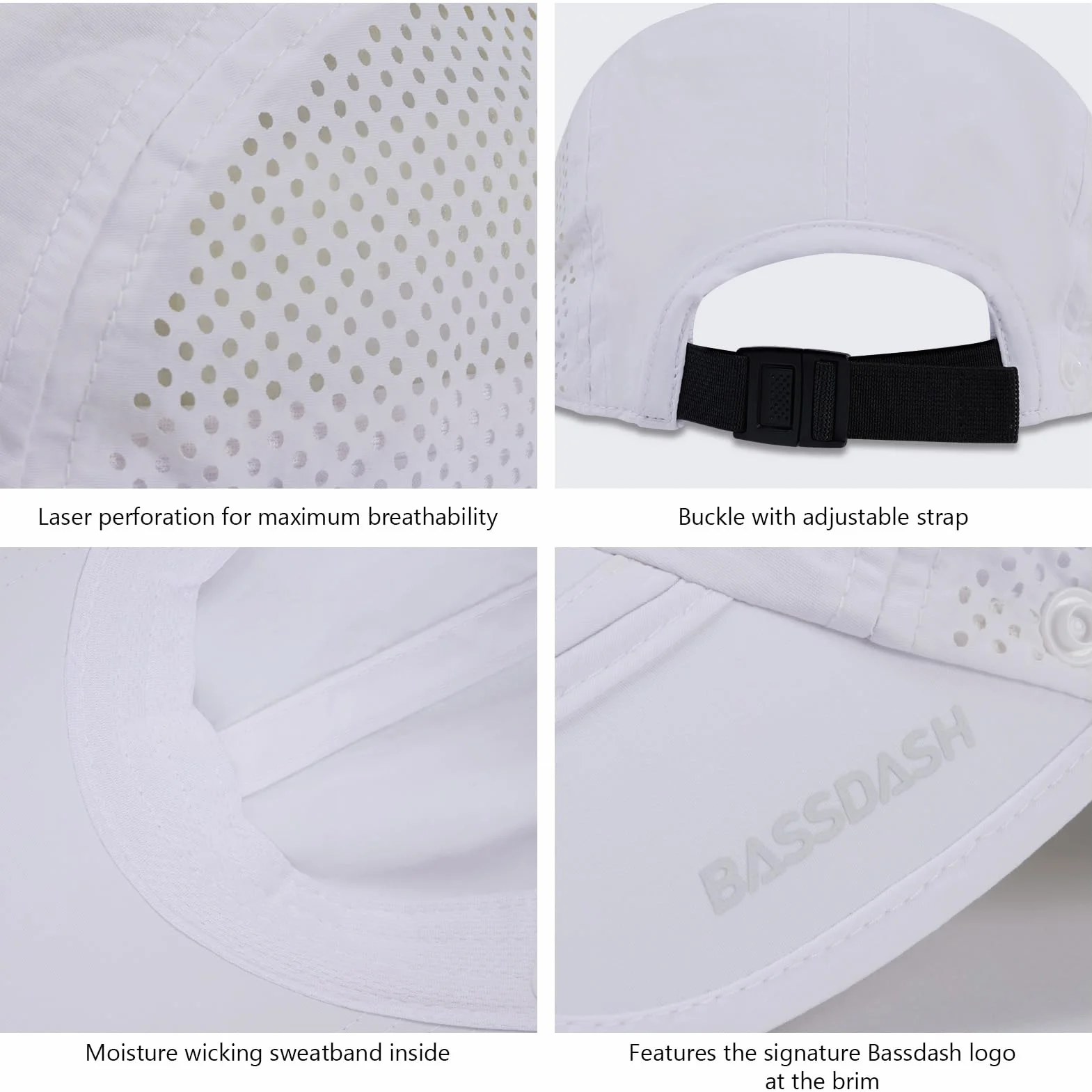Bassdash UPF 50 + Cappello da Pesca Pieghevole Cappello da Baseball cap con Collo Rimovibile Flap Portatile per Uomini Donne Golf Escursionismo