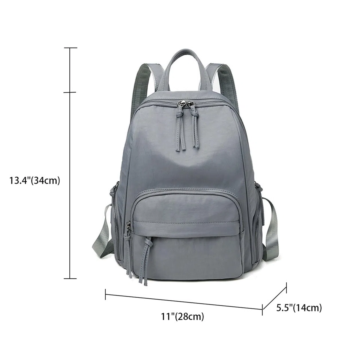 BUKESIYI Donna Borsa Zaino Elegante Zainetto Borse a Tracolla Zaini Antifurto Zainetti 2026 Firmate Nylon IT78591 Grigio