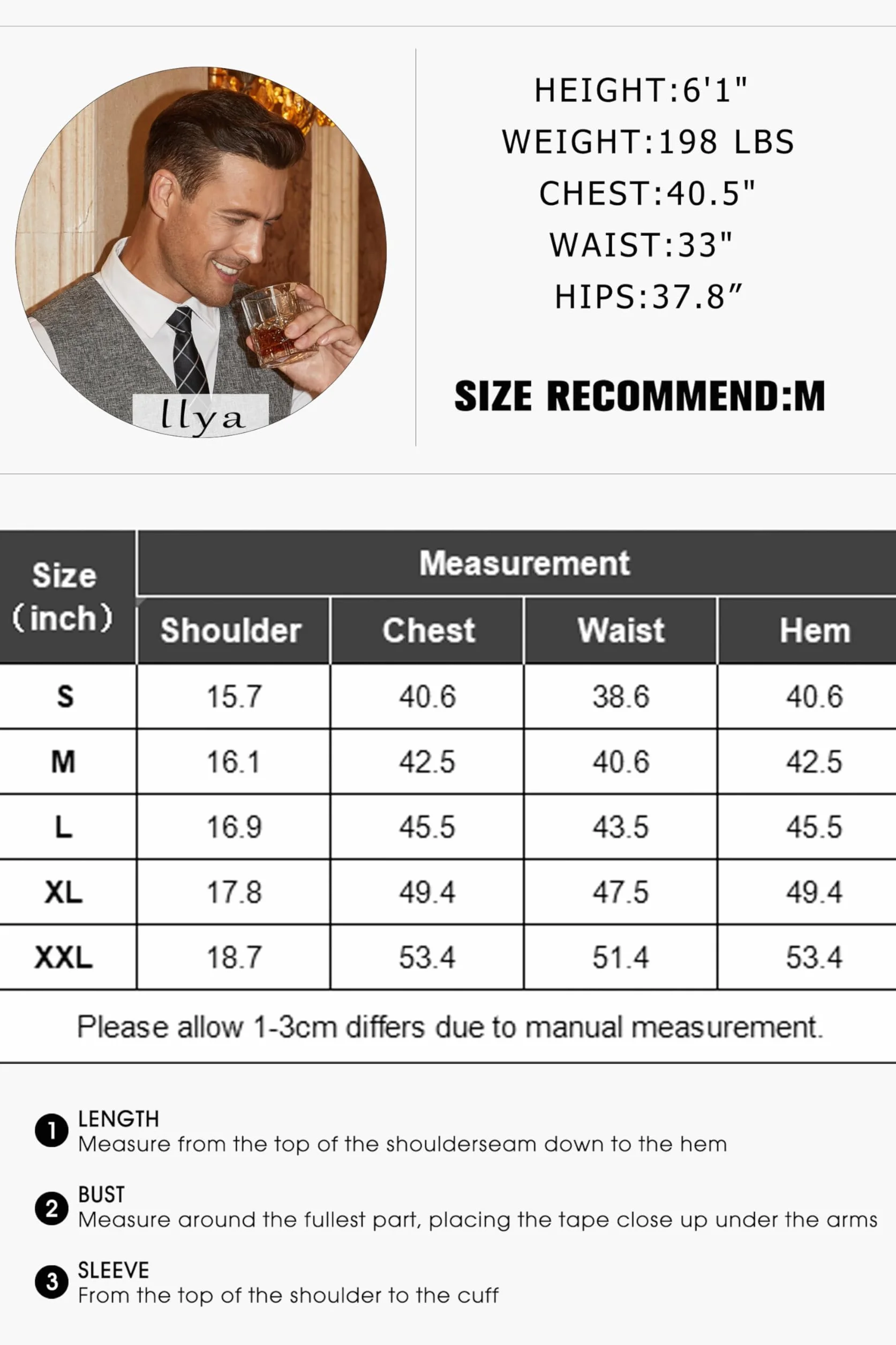 COOFANDY Gilet da uomo casual da lavoro, leggero, slim fit