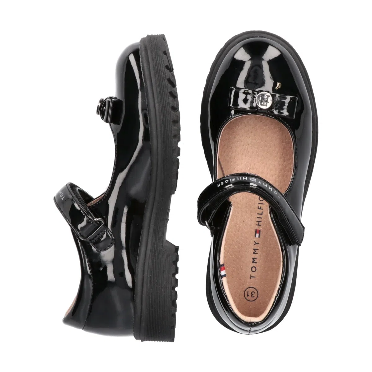 Tommy Hilfiger Zahira, Scarpe in Vernice con Velcro Bambine e Ragazze