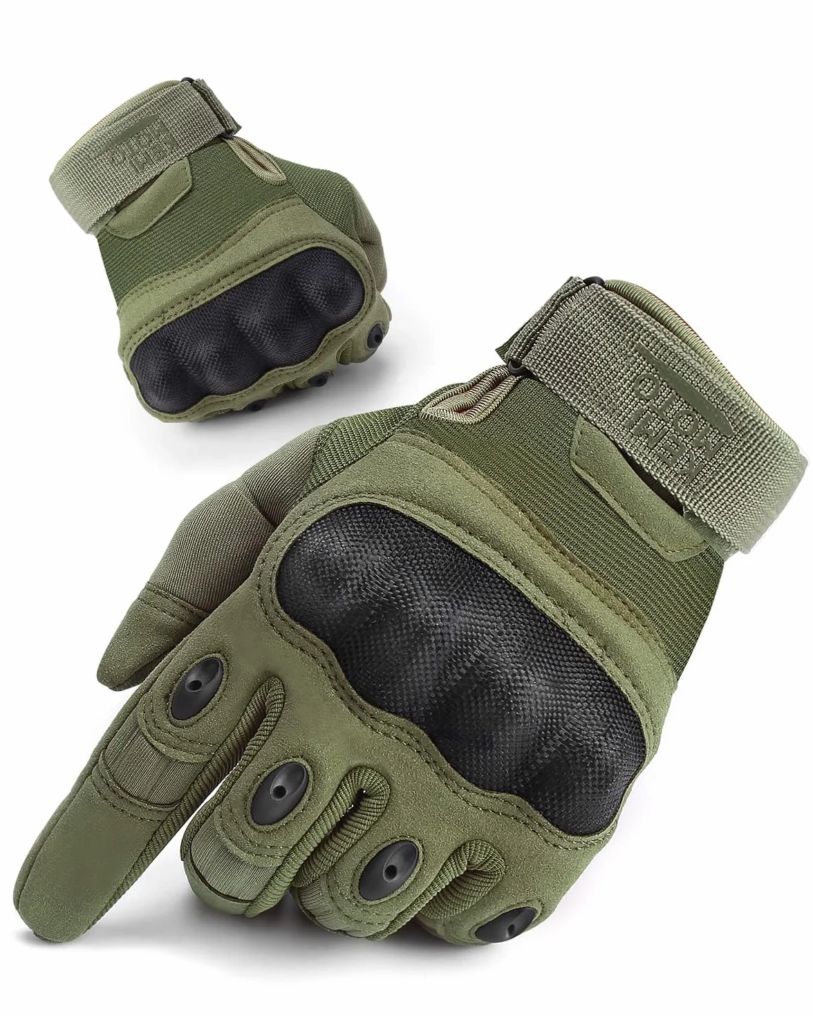 KEMIMOTO Guanti tattici, guanti militari con protezione per caviglia in fibra di carbonio e touchscreen, traspiranti, dita intere, per bushcraft, caccia e sicurezza