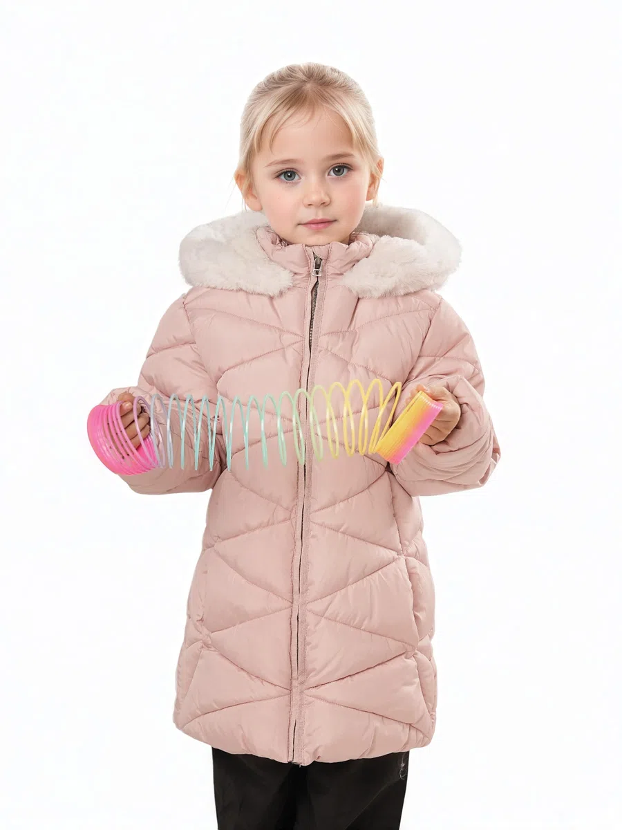 SOLOCOTE Cappotti invernali per ragazze con cappuccio Sherpa foderato giacca leggera spessa calda gonfia impermeabile antivento in cotone lucido giacche
