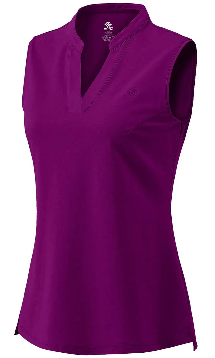Polo Senza Maniche Donna Camicia Sports Canotta Cotone Estiva Traspirante Golf Top