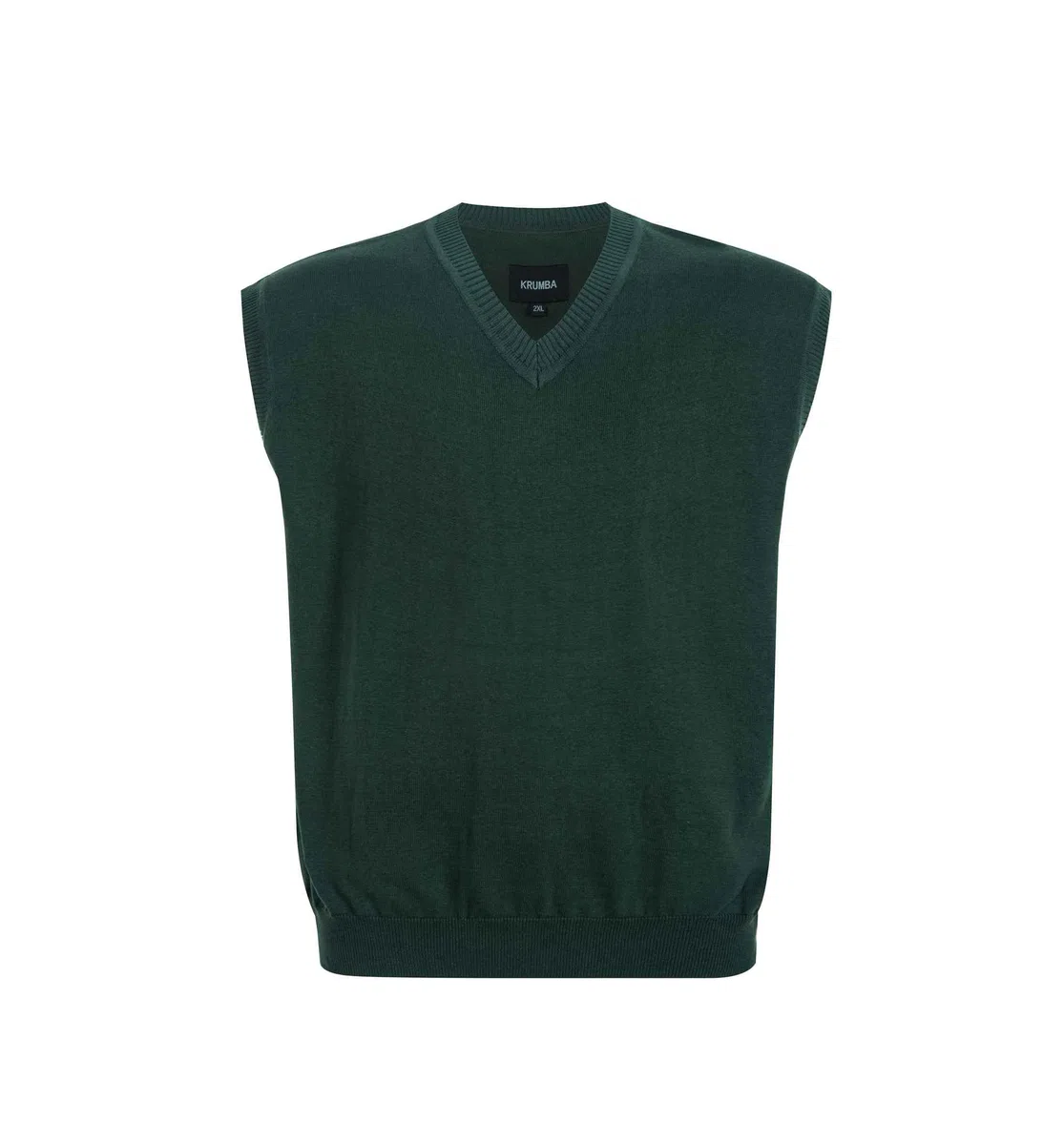 Krumba Uomini Maglione Gilet per più Misurare: Grande Alto V Collo Senza Maniche Lavorare Maglia Cotone Maglione