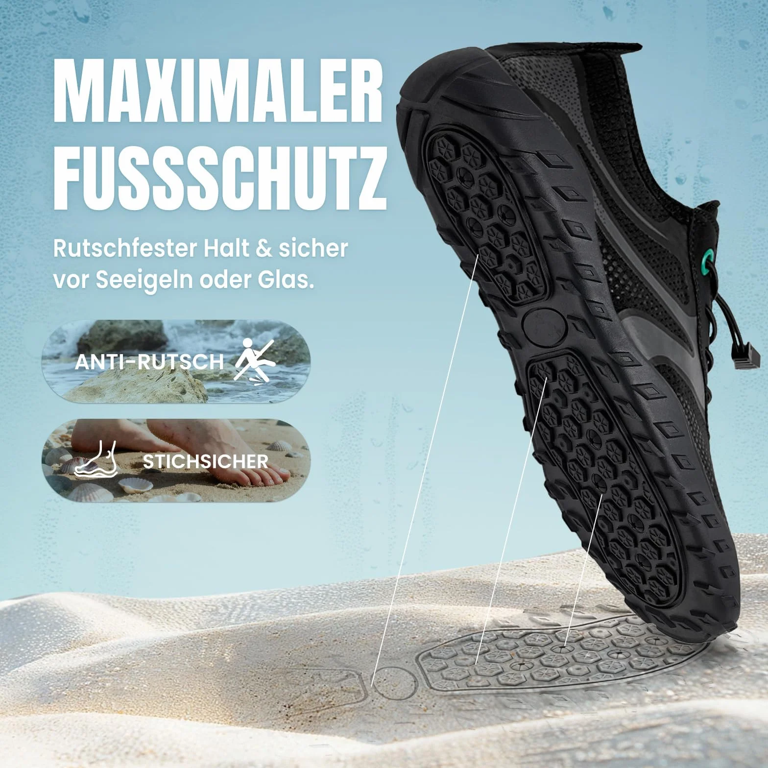WateLves Scarpe da Scoglio Uomo Donna Scarpe da Immersione Spiaggia Acqua Piscina Antiscivolo Asciugatura Rapida Surf