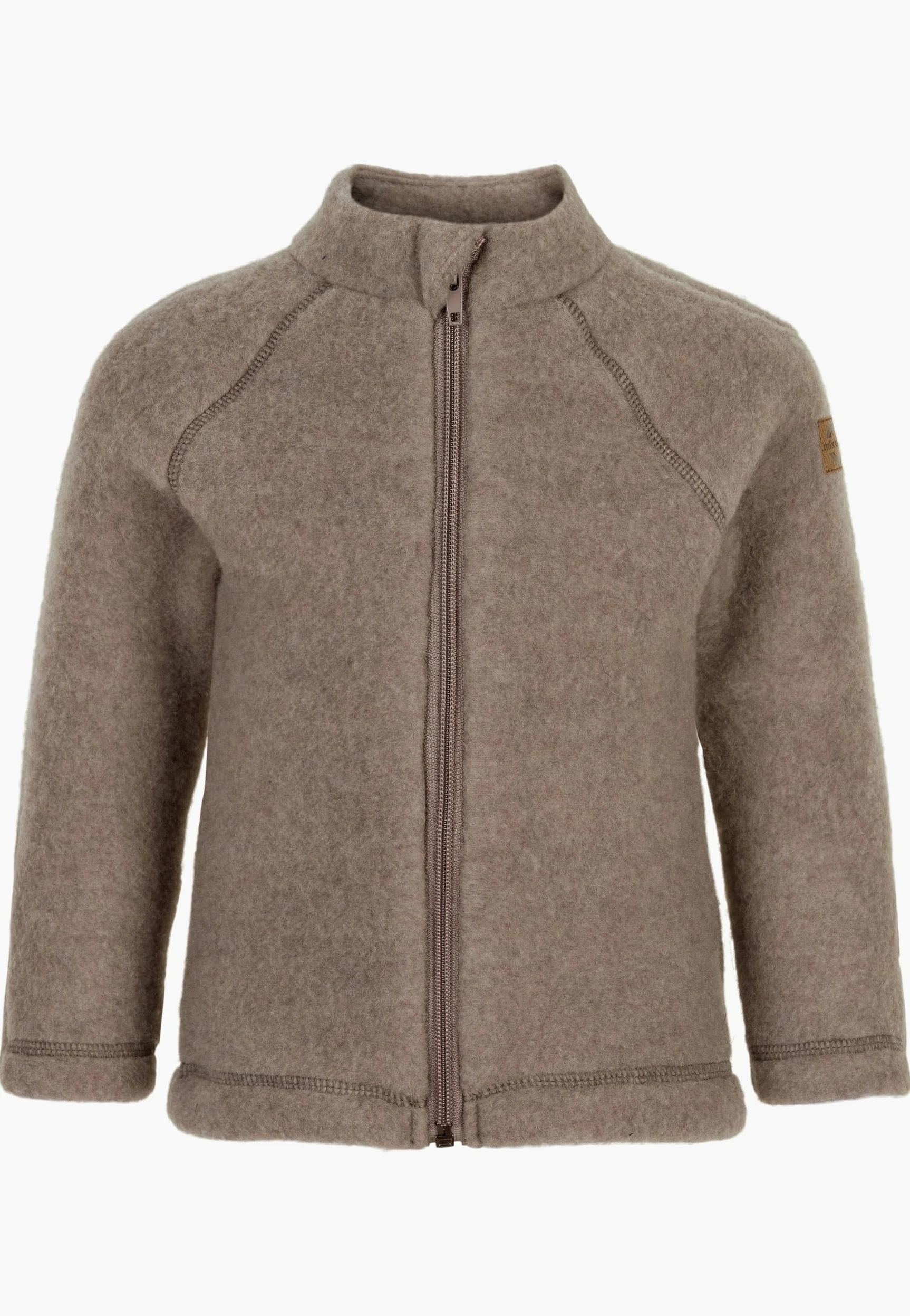 Mikk-line Giacca da passeggio, Oeko-Tex Standard 100, con chiusura lampo, per neonati e bambini, 95% lana, 100% lana merino senza mulesing, per ragazze e ragazzi, polsini reversibili