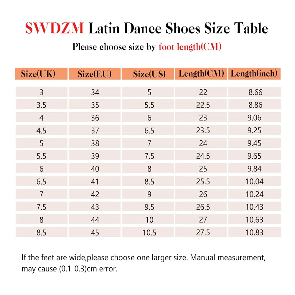 SWDZM Scarpe da Ballo Latino Donna Strass Salsa Bachata Prestazioni Professionale