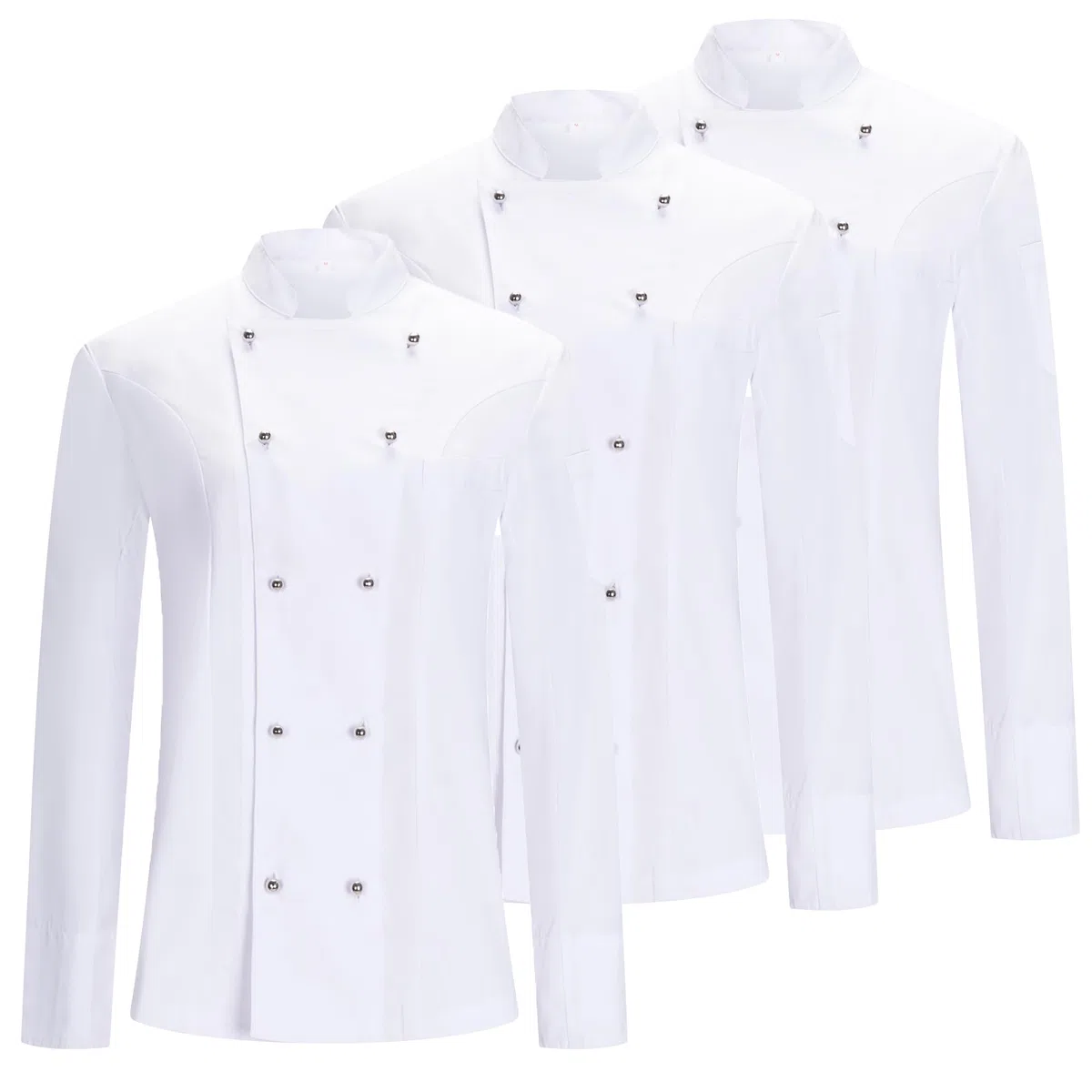 MISEMIYA Confezione 3 unità -Veste De Chef pour Hommes 3-8501 Chef's Jacket Uomo (Pacco da 3)