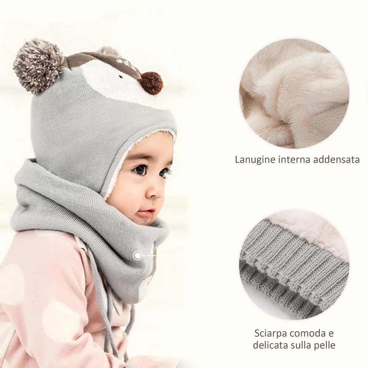 Bambini Ragazzi Cappello Sciarpe Guanti Set Ragazze Cappello Autunno Invernale Primavera Cappelli Caldo Carina Piccolo Volpe Beanie Berretto Bambino Infantili del Cappello 1-6 Anni