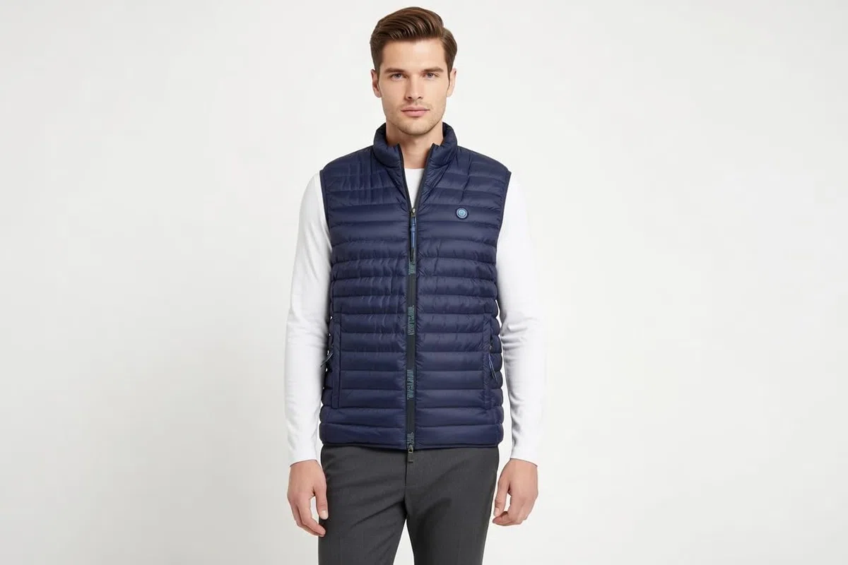 GIUBBOTTO SMANICATO UOMO ESTIVO 60 GRAMMI LEGGERO - PIUMINO UOMO SMANICATO - GILET PRIMAVERILE SPORTIVO