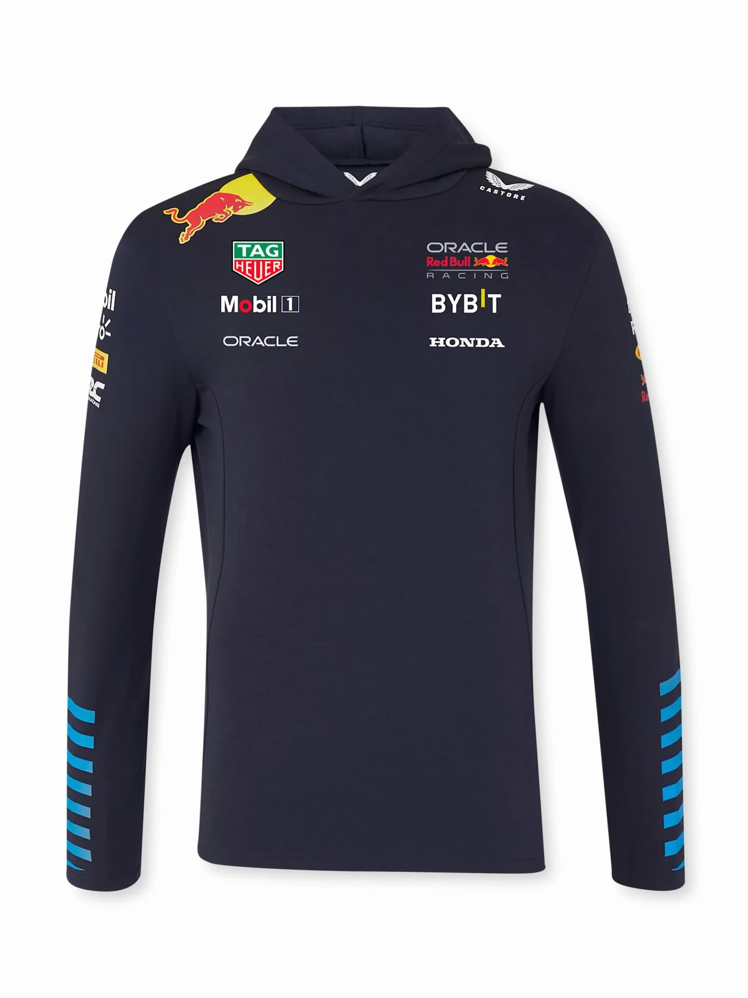 Castore Oracle Red Bull Racing - Felpa con Cappuccio Replica - vestibilità Regolare, Loghi trasferiti a Caldo, Design ORBR 20 - Uomo - Taglia S - Cielo Notturno