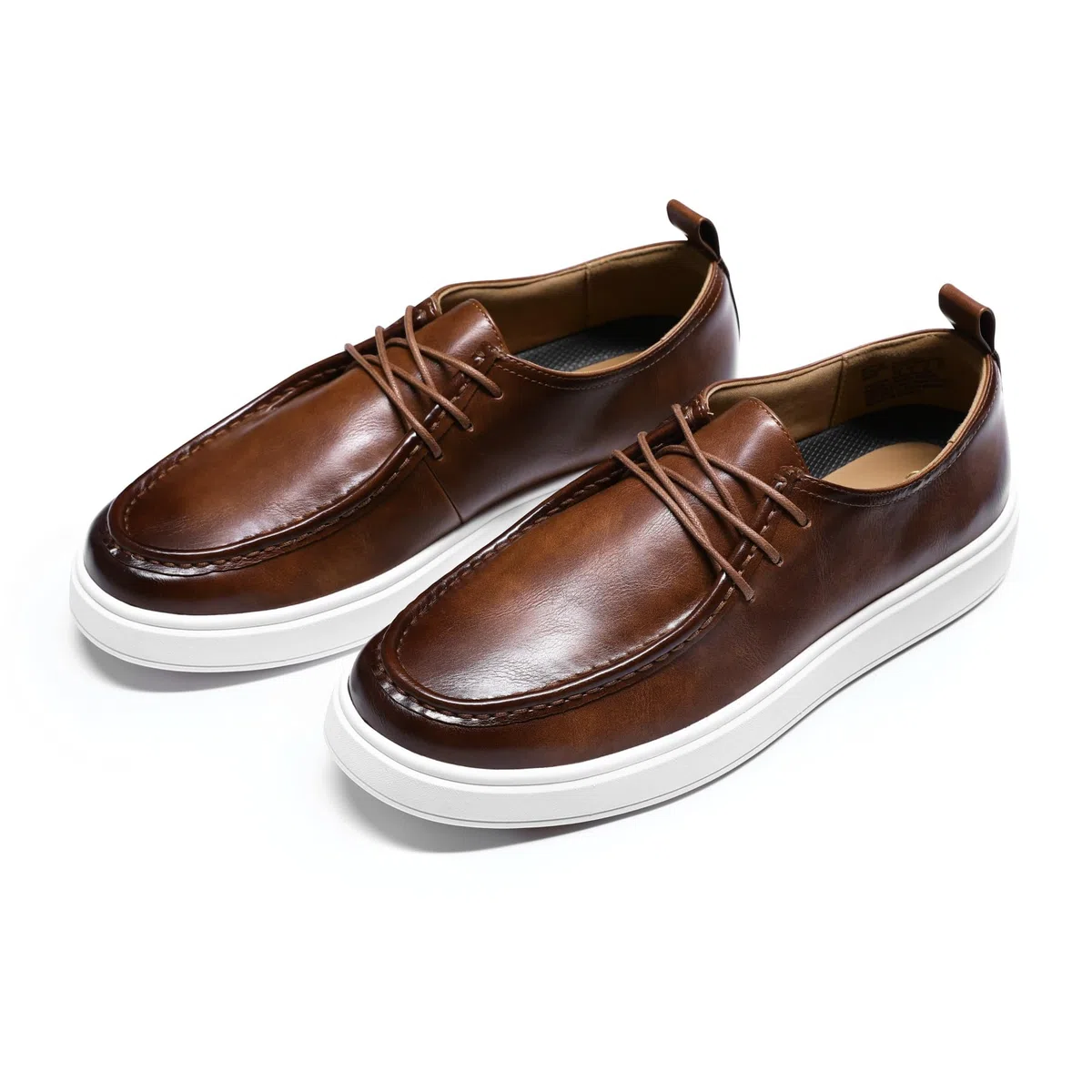 Allthemen Mocassini da Uomo con Lacci Loafer Basse in Pelle Scarpe Eleganti da Barca Casual