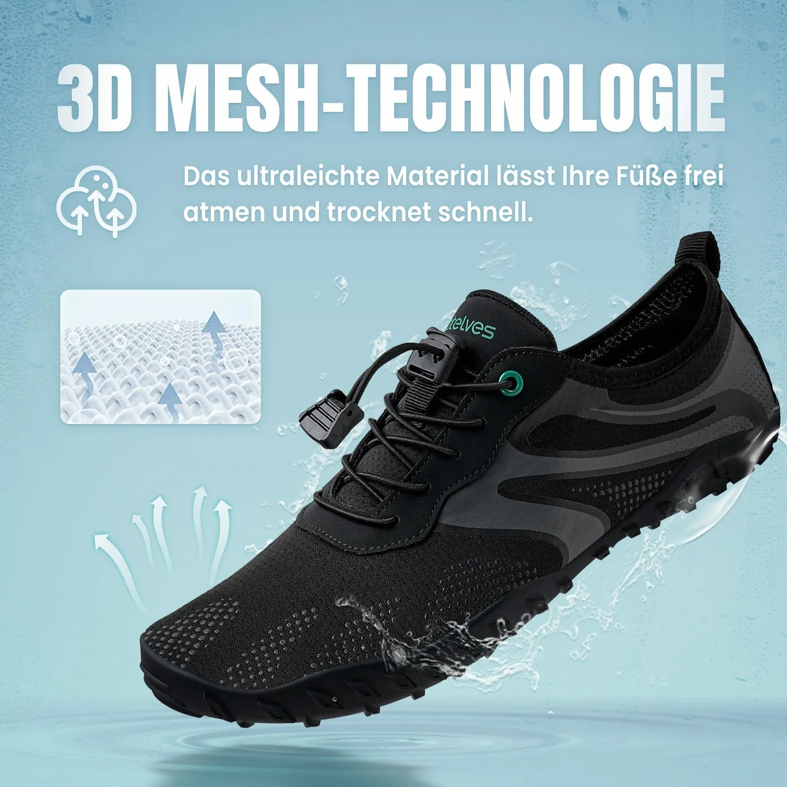 WateLves Scarpe da Scoglio Uomo Donna Scarpe da Immersione Spiaggia Acqua Piscina Antiscivolo Asciugatura Rapida Surf