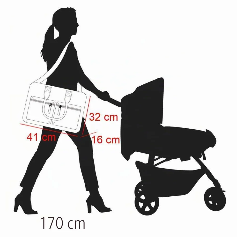 Grande borsa per pannolini per bambini, con fasciatoio | Disney Topolino, Nero