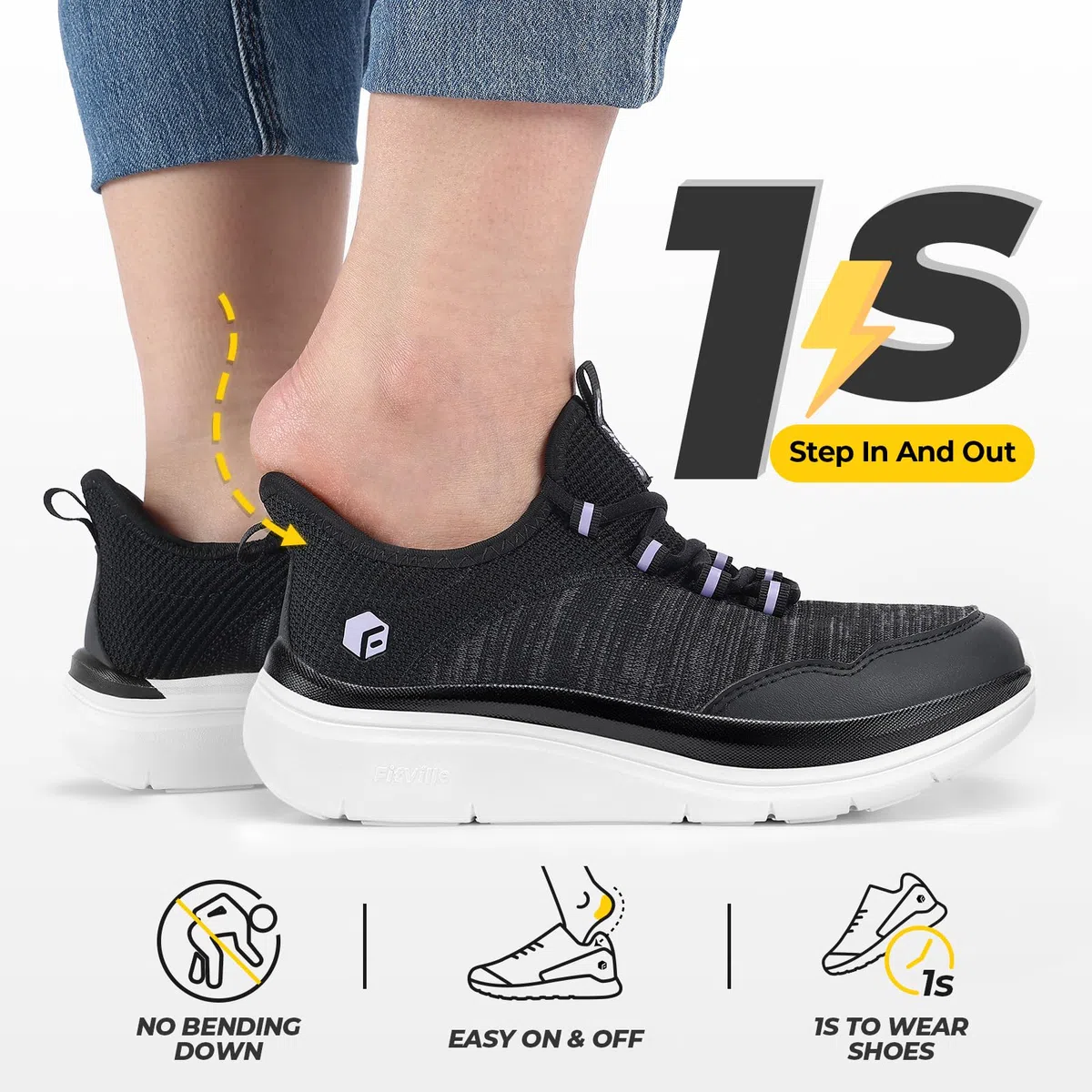 FitVille Scarpe da Camminata Donna Pianta Larga Leggere Sneakers Ginnastica Sportive Comode Scarpe da Passeggio Fitness Ammortizzate