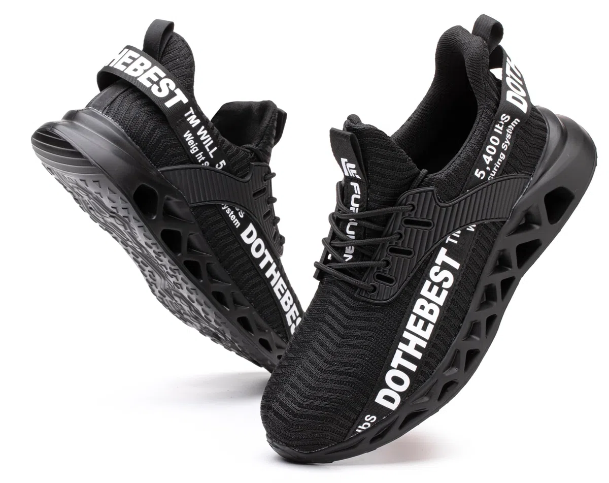 Furuian Scarpe Antinfortunistiche Uomo Donna Leggere Traspiranti Scarpe da Lavoro con Punta in Acciaio Sportive Sicurezza Scarpe