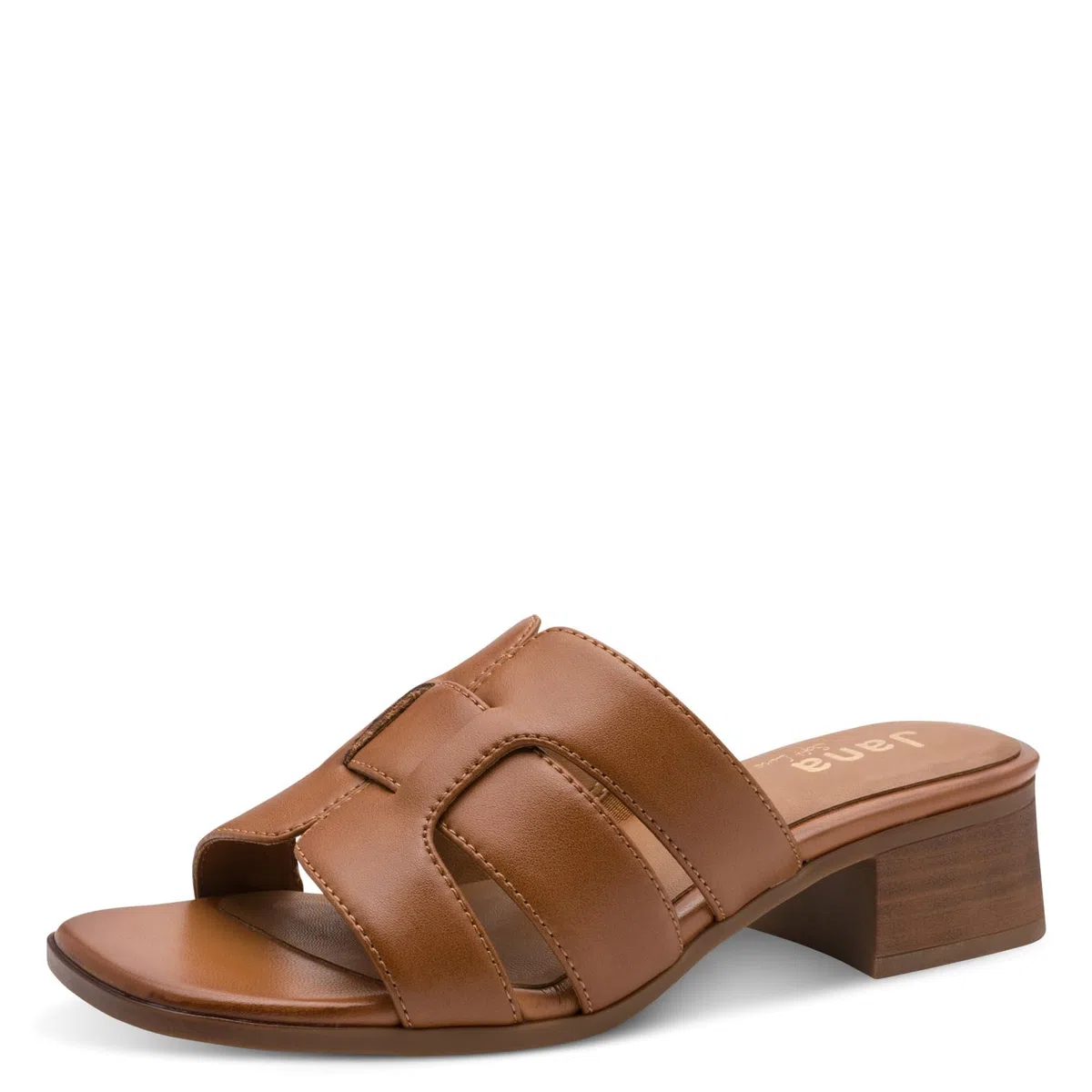 Jana Softline Leather Mule Heel 8-27766-46, Sandali con Tacco Donna
