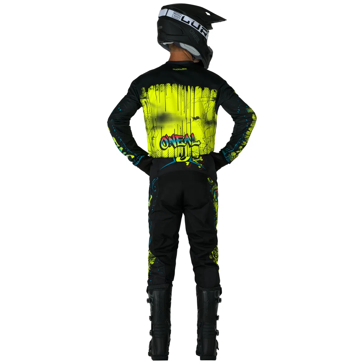 O'NEAL Element - Maglia da ragazzo Rancid Black/Fluo, taglia L