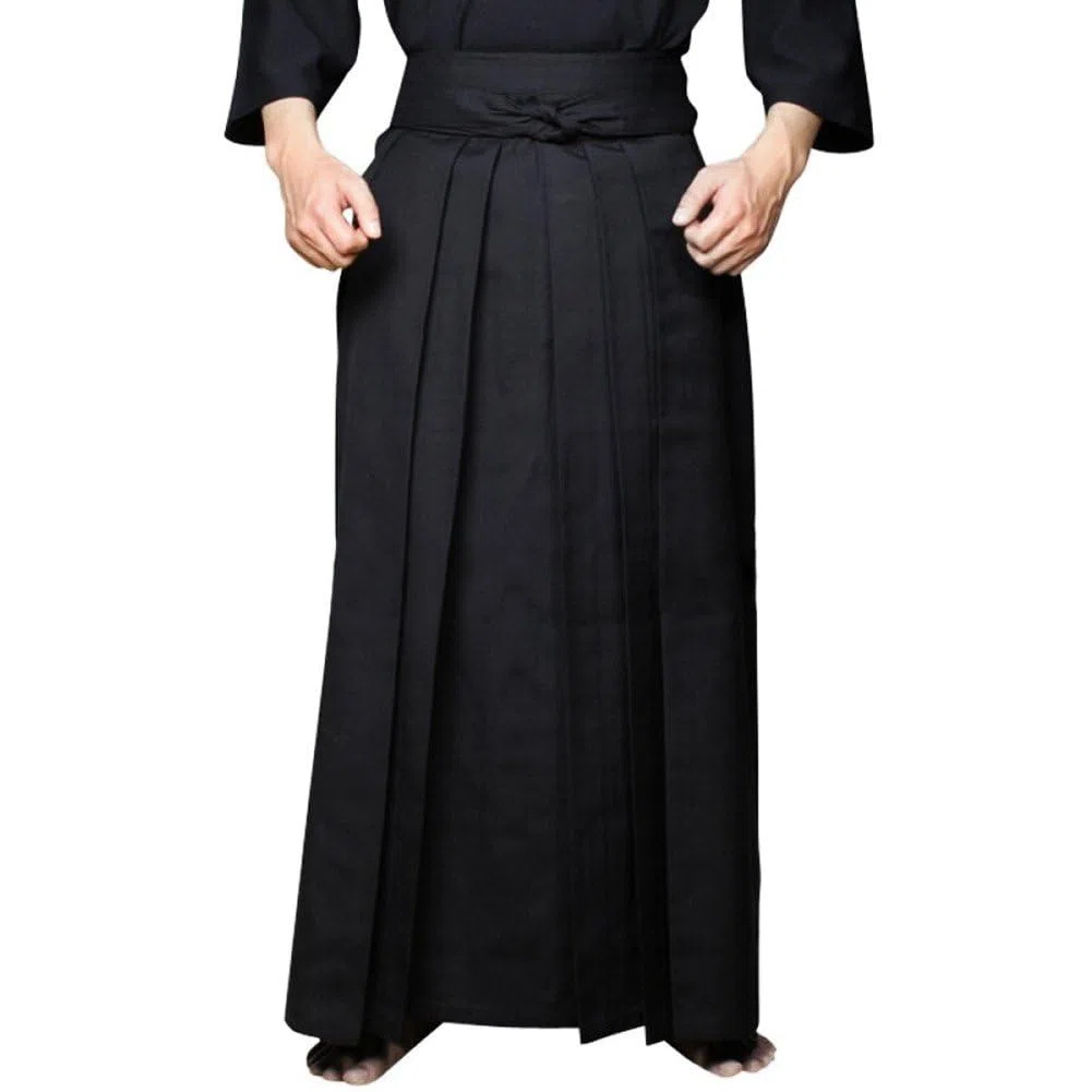 Pantaloni Hakama Kendo 1 Pezzo, Abbigliamento Sportivo per Arti Marziali Tradizionali Giapponesi, Uniforme Hakama Aikido Hapkido per Uomo E