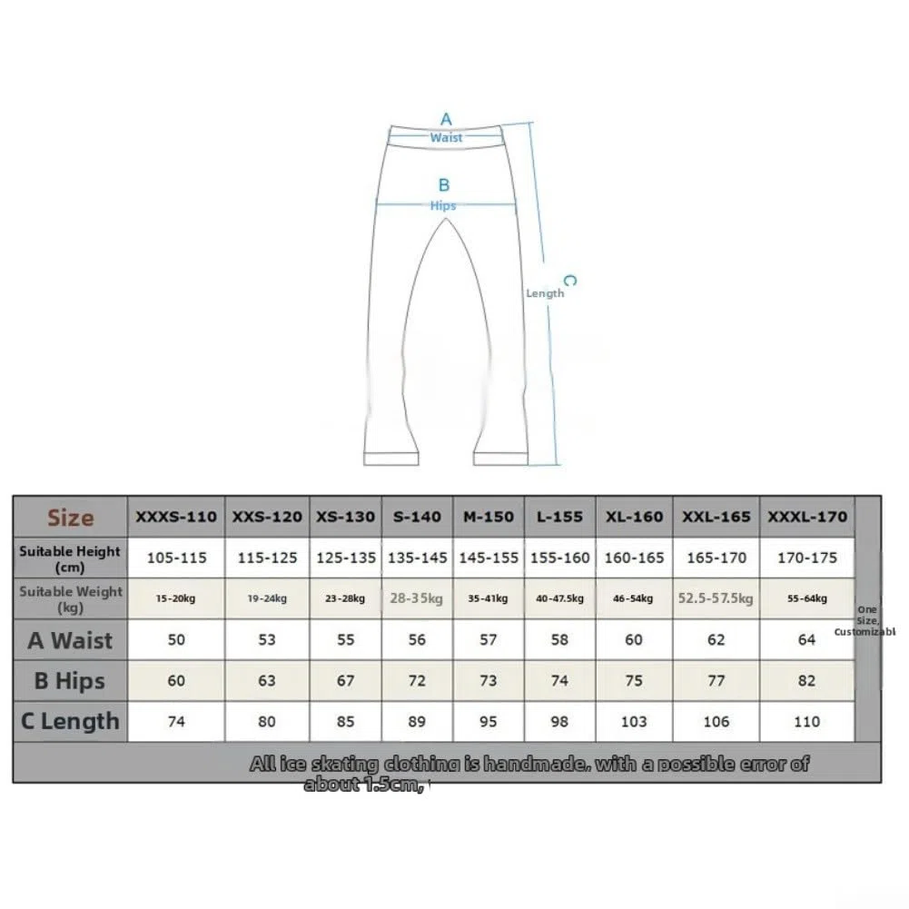 Pantaloni da allenamento per pattinaggio artistico, foderati in pile, impermeabili, elasticizzati, adatti alla pelle, per bambini e adulti, taglie XXXS-XXXL
