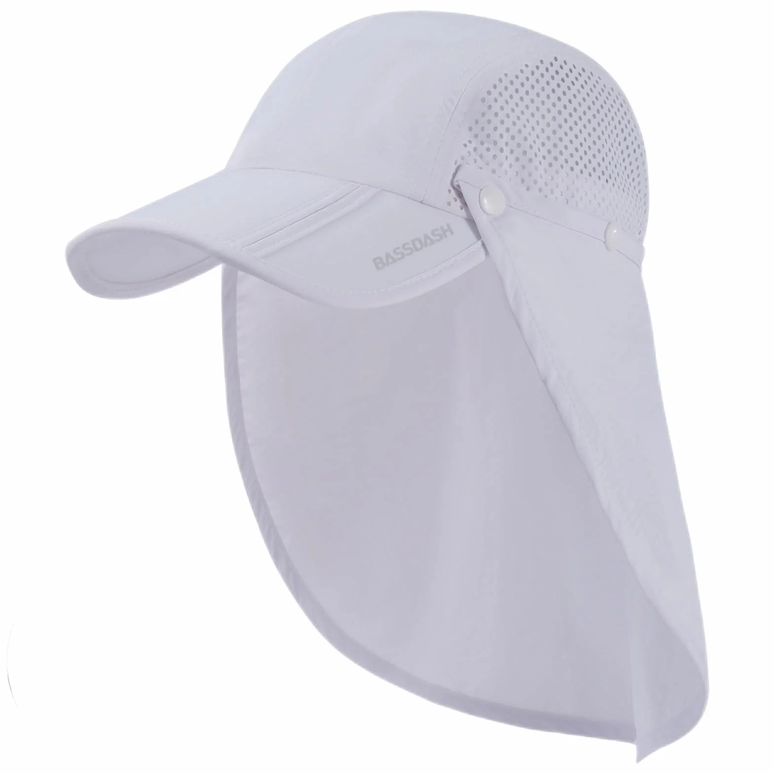 Bassdash UPF 50 + Cappello da Pesca Pieghevole Cappello da Baseball cap con Collo Rimovibile Flap Portatile per Uomini Donne Golf Escursionismo