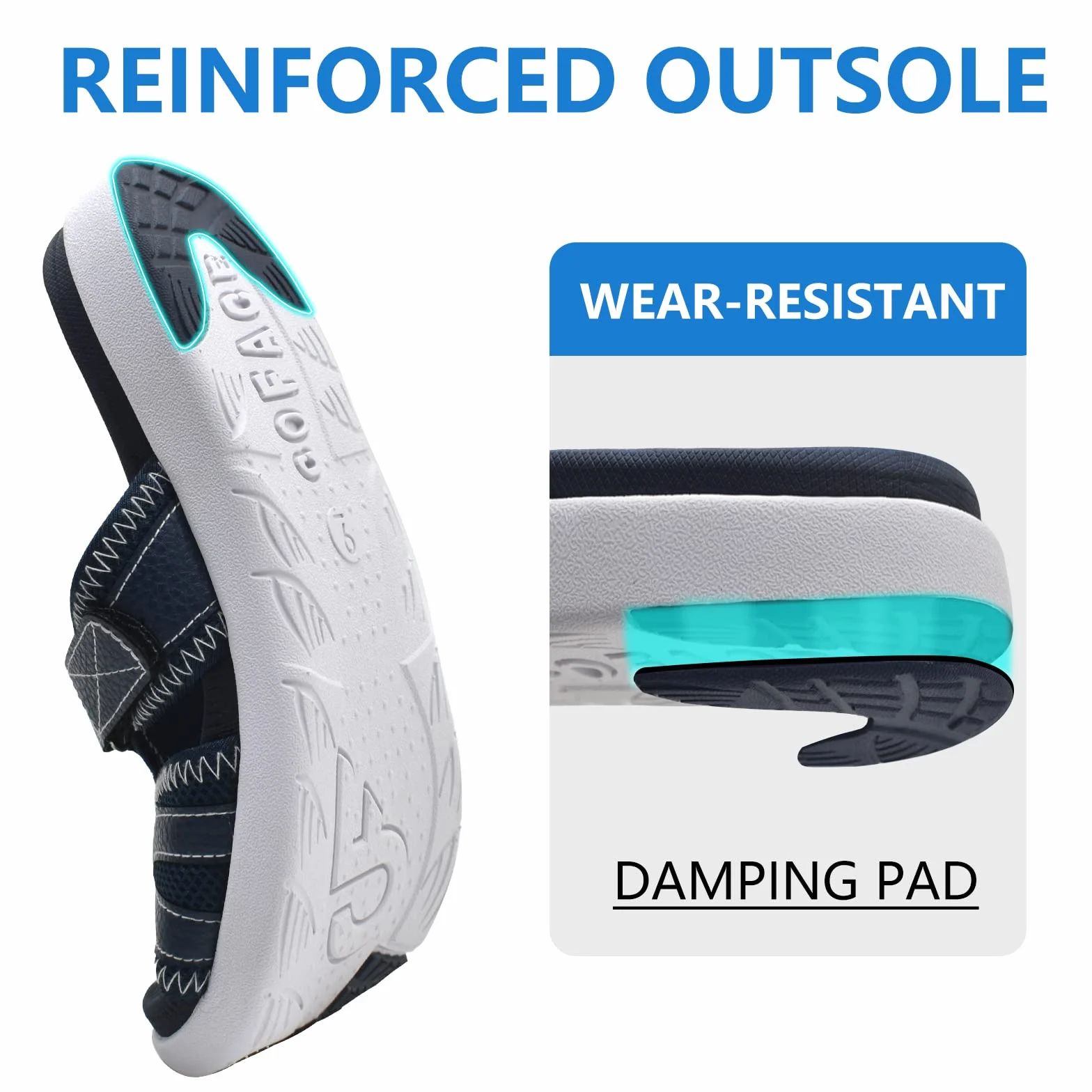 COFACE Sandali Da Uomo Recupero Sportivo Fascite Plantare Cuscino Morbido Supporto Dell'arco Leggero Scivoli Ortesici
