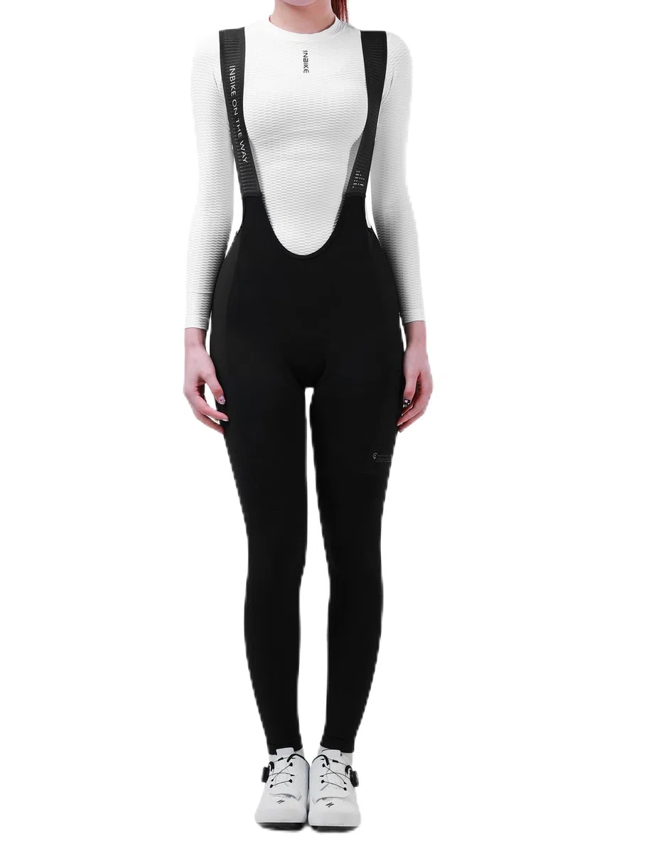 INBIKE Pantaloni Ciclismo Donna Invernali di Pile Pantaloni Ciclista Donna con Tasche Pantaloni Bici Termici Professionale 3D Gel Imbottito Calzamaglie Sportivi Leggings Lunghi Aderente