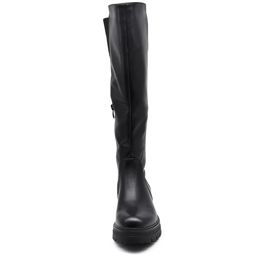IF Fashion Stivali Scarpe da Donna Tessuto Stretch Polpaccio Elasticizzato G663
